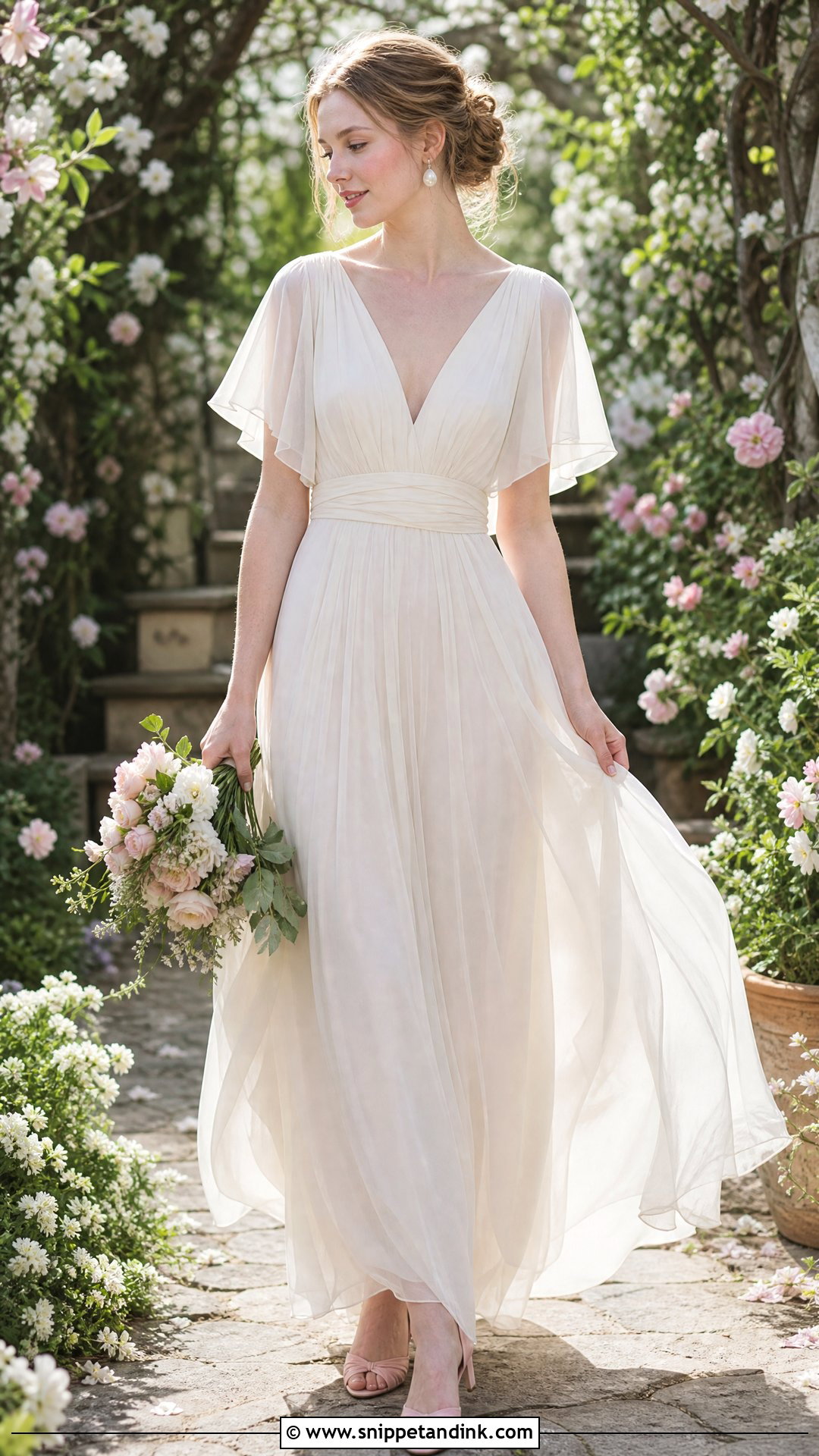 Pale Bride With Soft Pink Makeup - Snippet and Ink - 20 Pale Bride Ideas