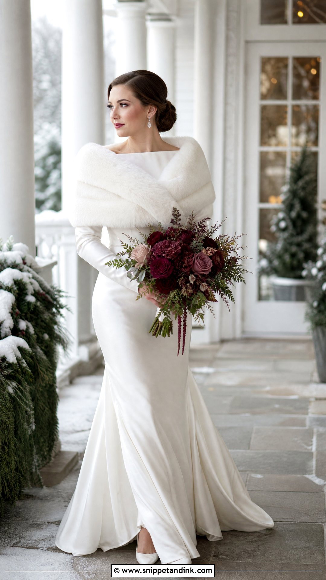 Pale Bride With Winter Wedding Makeup - Snippet and Ink - 20 Pale Bride Ideas