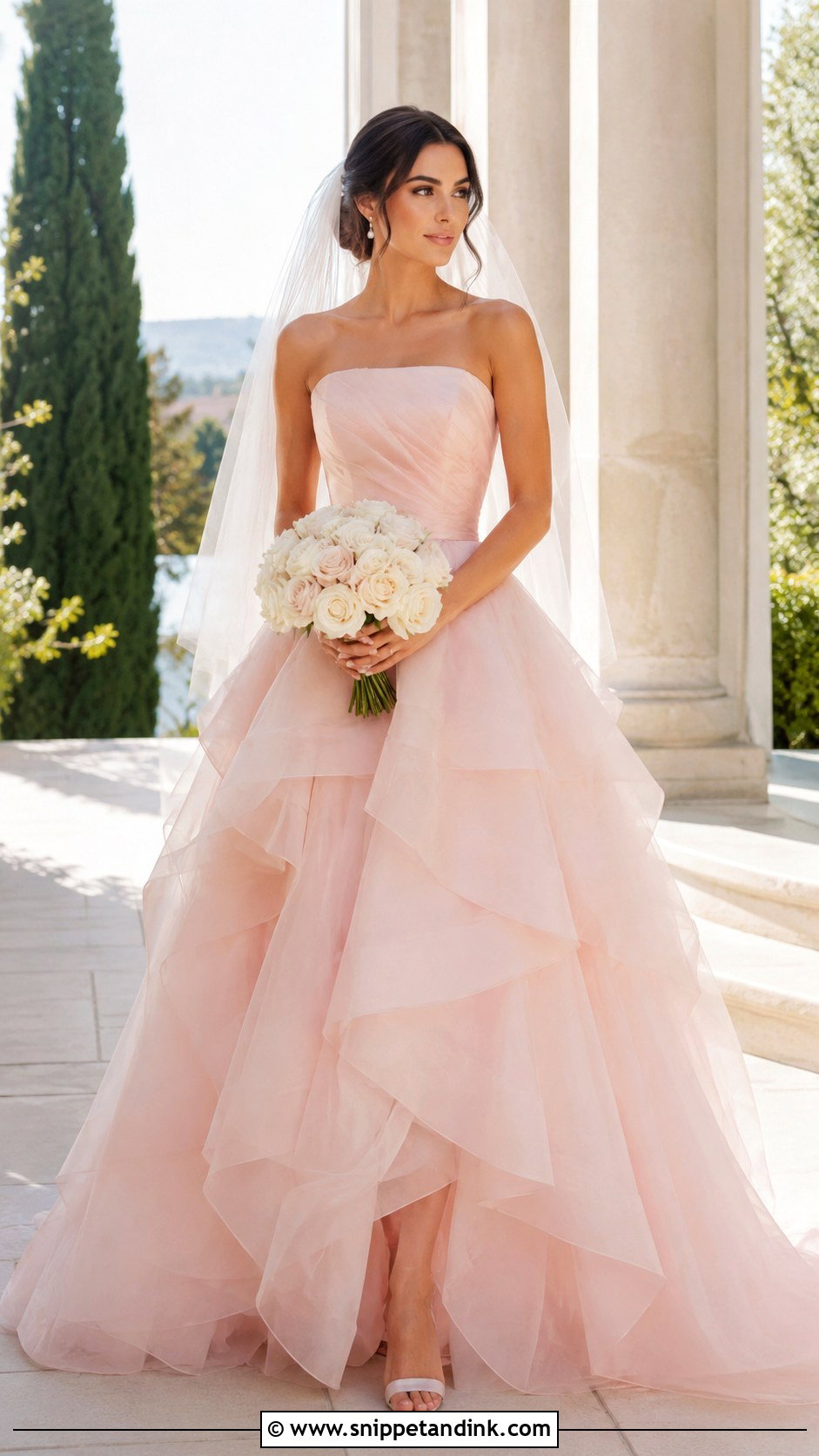 Pale Pink Organza Wedding Dress - Snippet and Ink - 25 Pale Pink Wedding Dress Ideas