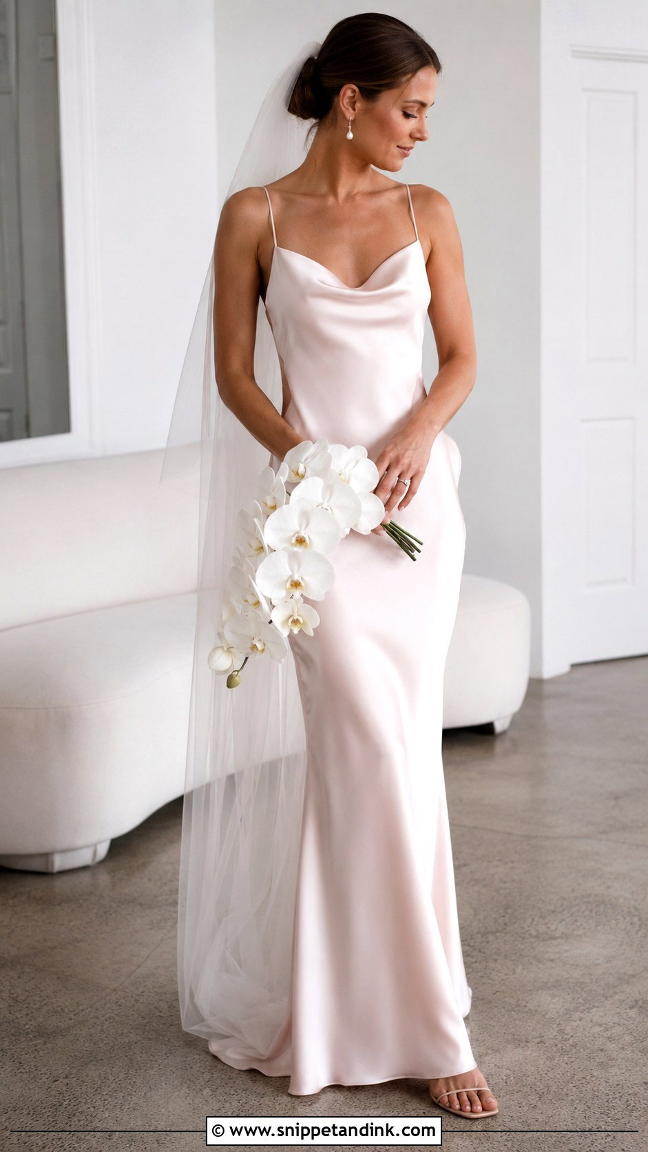Pale Pink Slip Wedding Dress - Snippet and Ink - 25 Pale Pink Wedding Dress Ideas
