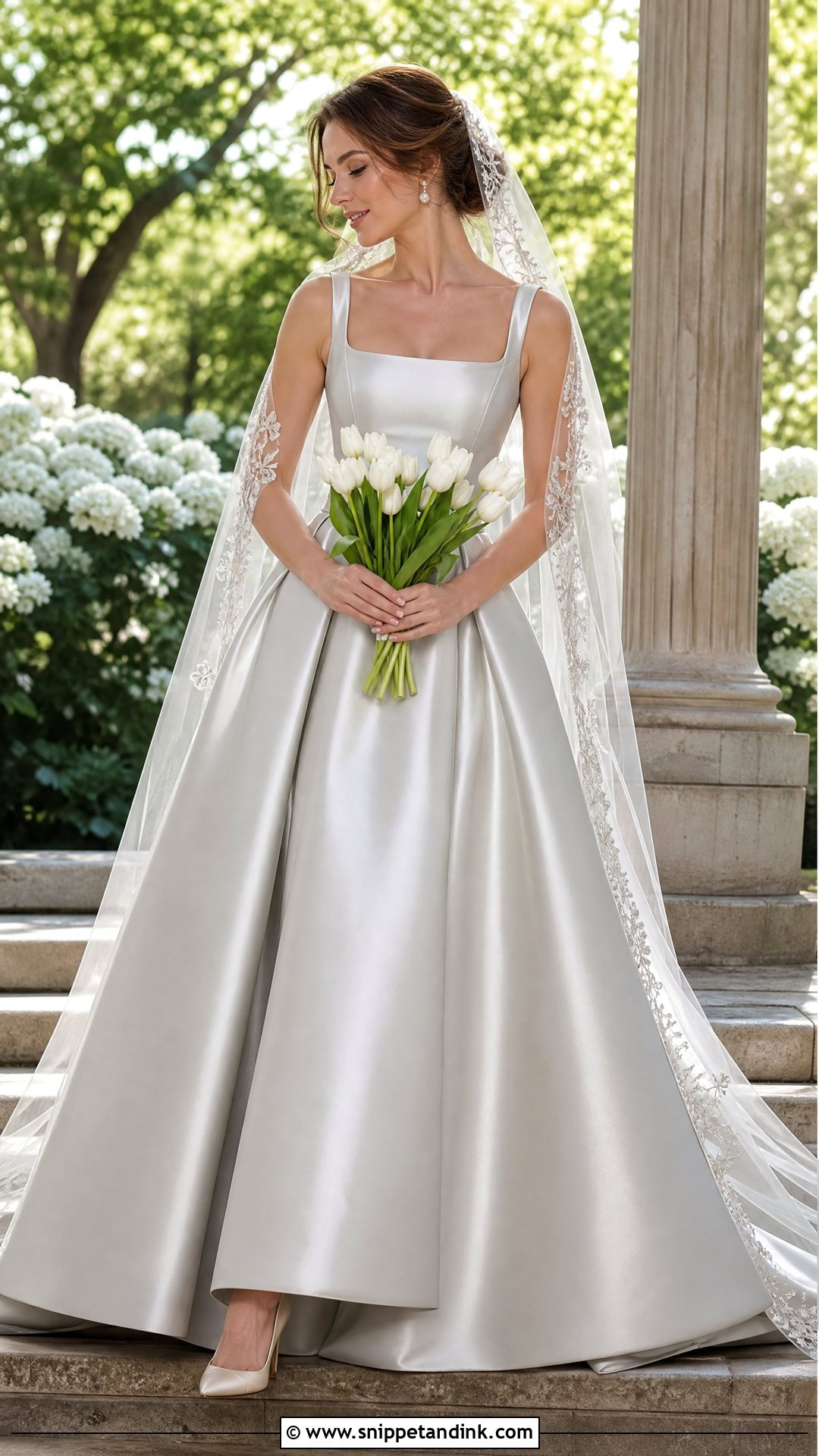 Pale Silver Wedding Dress - Snippet and Ink - 20 Silver Wedding Dresses