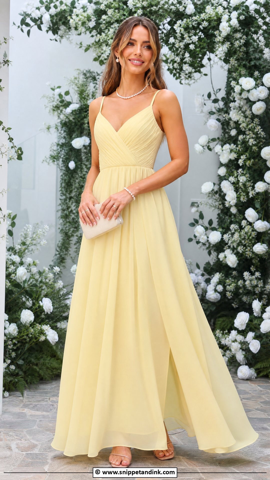 Pale Yellow Bridesmaid Dress - Snippet and Ink - 30 Wedding Party Dresses