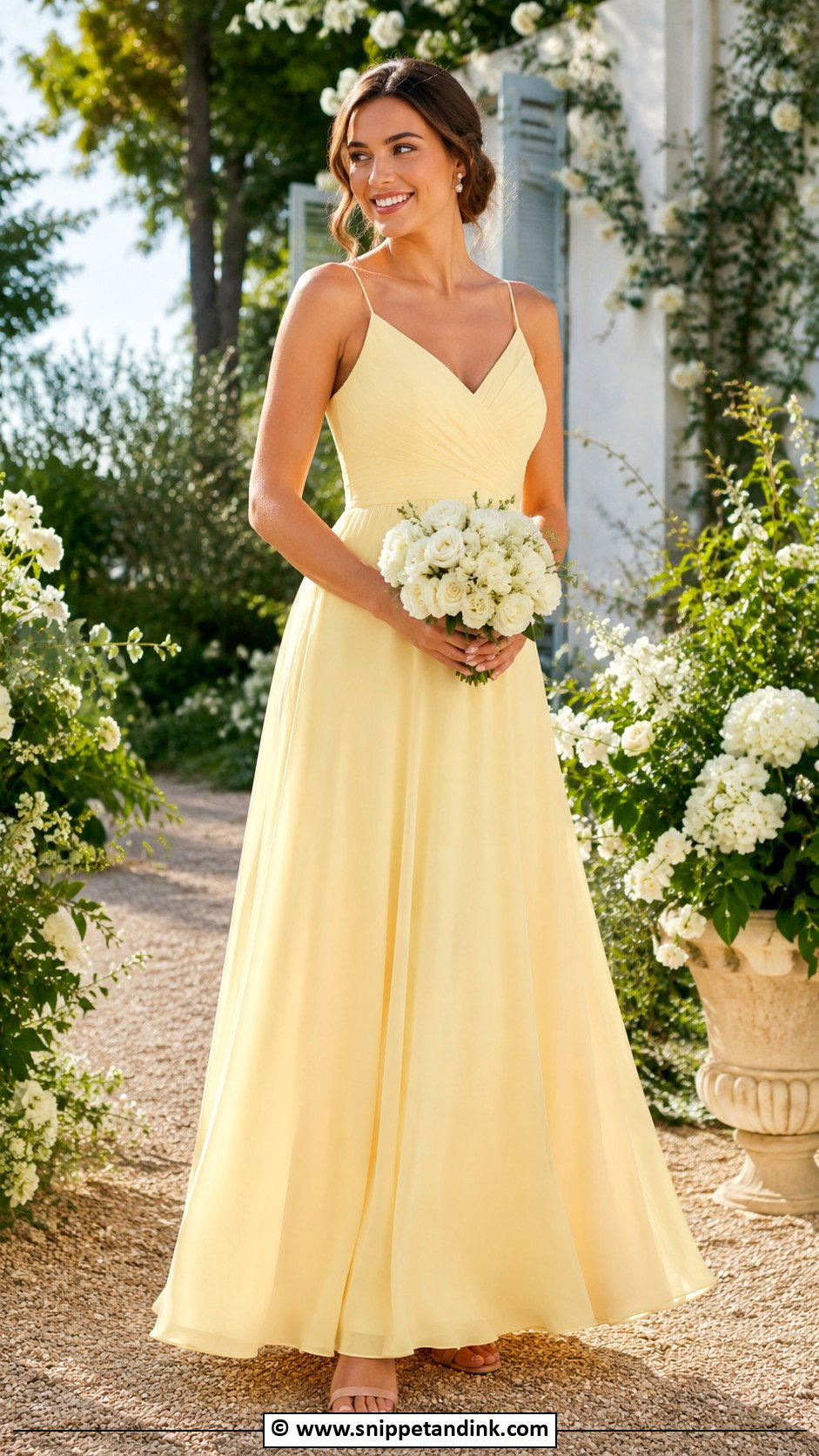 Pale Yellow Bridesmaid Dress - Snippet and Ink - 30 Brides Maids Dresses