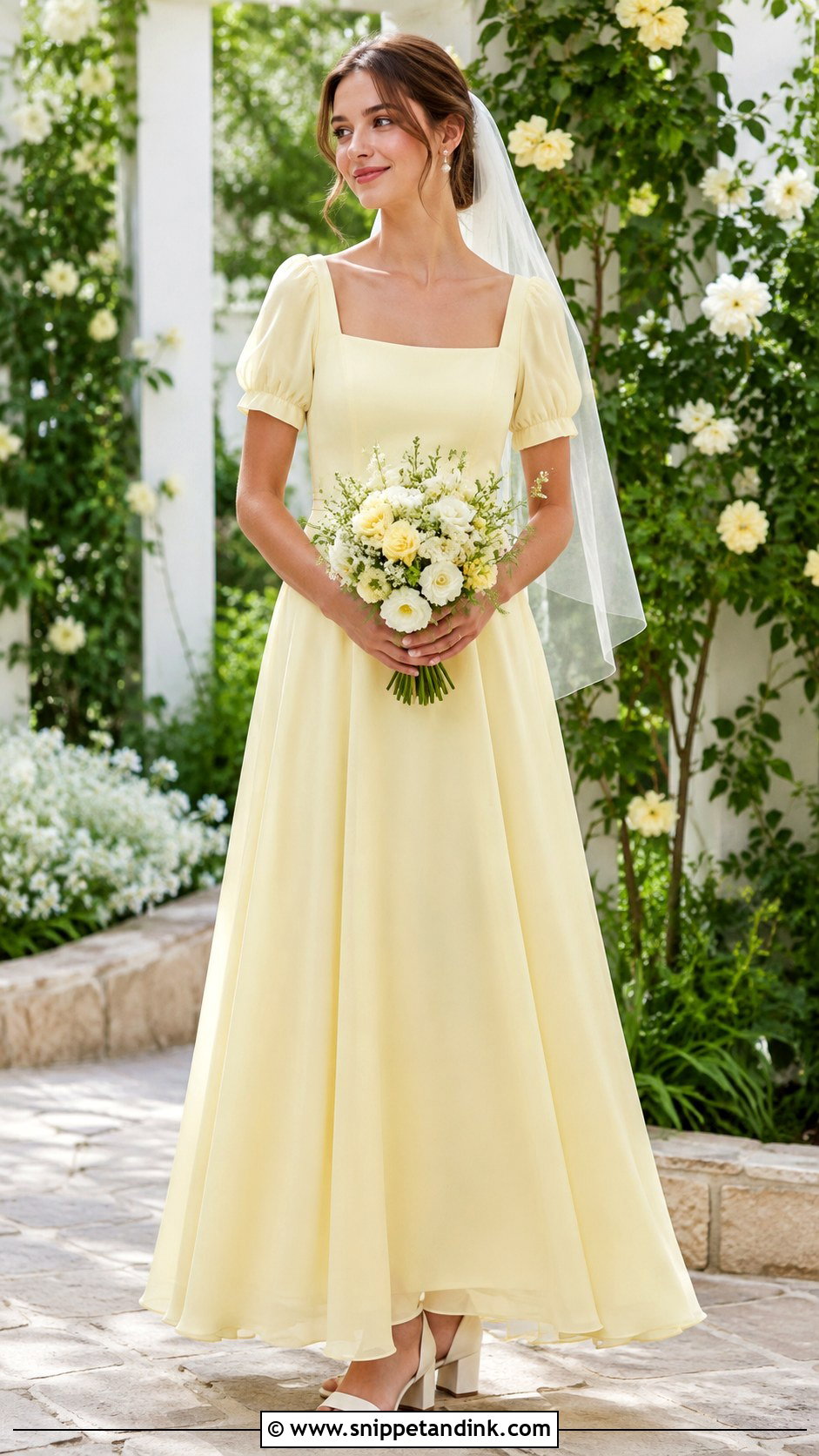Pale Yellow Wedding Dress - Snippet and Ink - 20 Colour Wedding Dress Ideas
