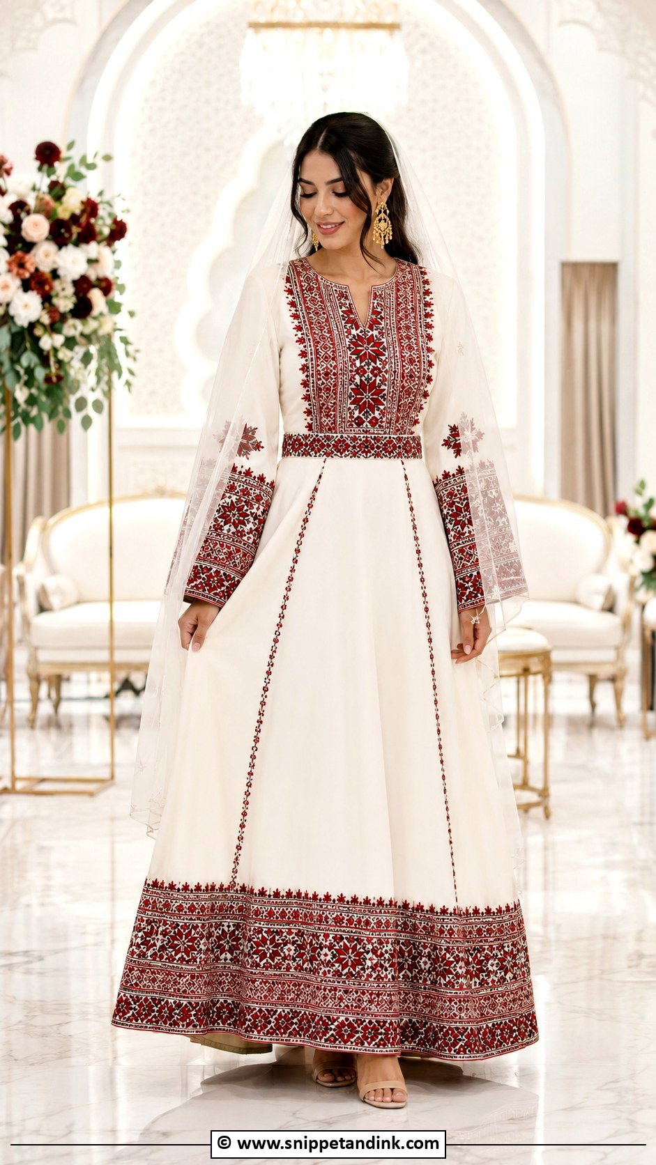 Palestinian Tatreez Wedding Dress - Snippet and Ink - 30 Arab Wedding Dress Ideas