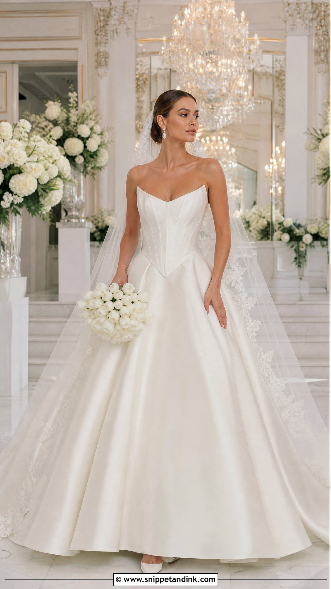 Pallas Couture Basque Waist Ball Gown - Snippet and Ink - 20 Pallas Couture Bridal Ideas