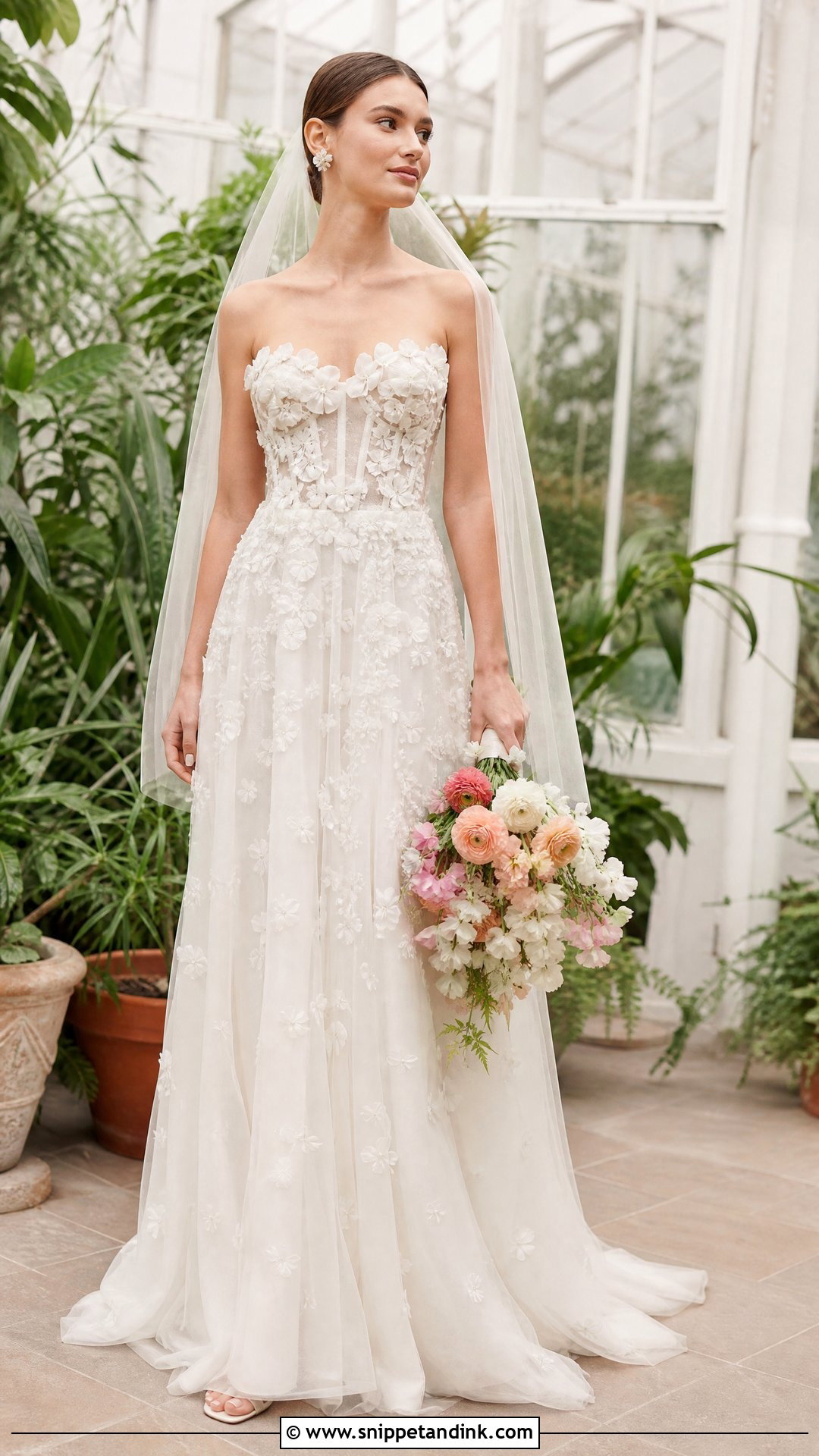 Pallas Couture Floral Applique Gown - Snippet and Ink - 20 Pallas Couture Bridal Ideas