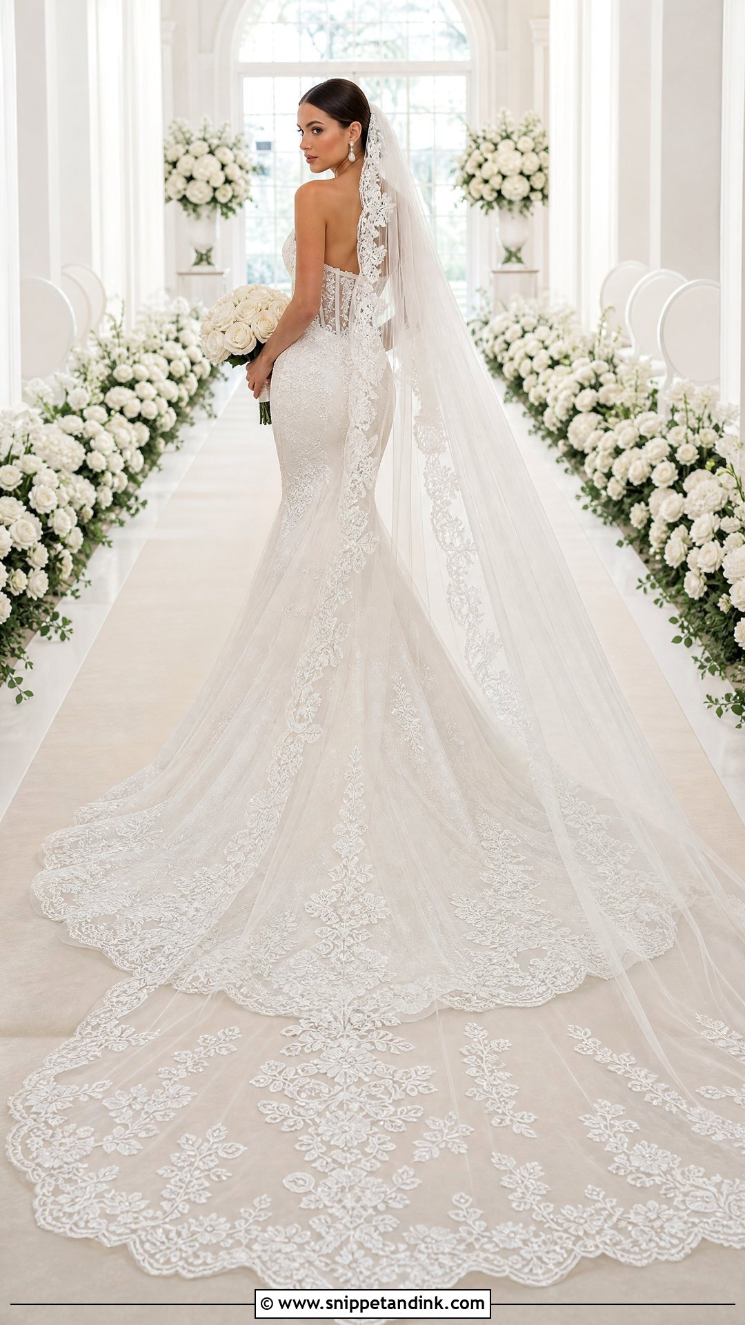 Pallas Couture Gown With Cathedral Veil - Snippet and Ink - 20 Pallas Couture Bridal Ideas