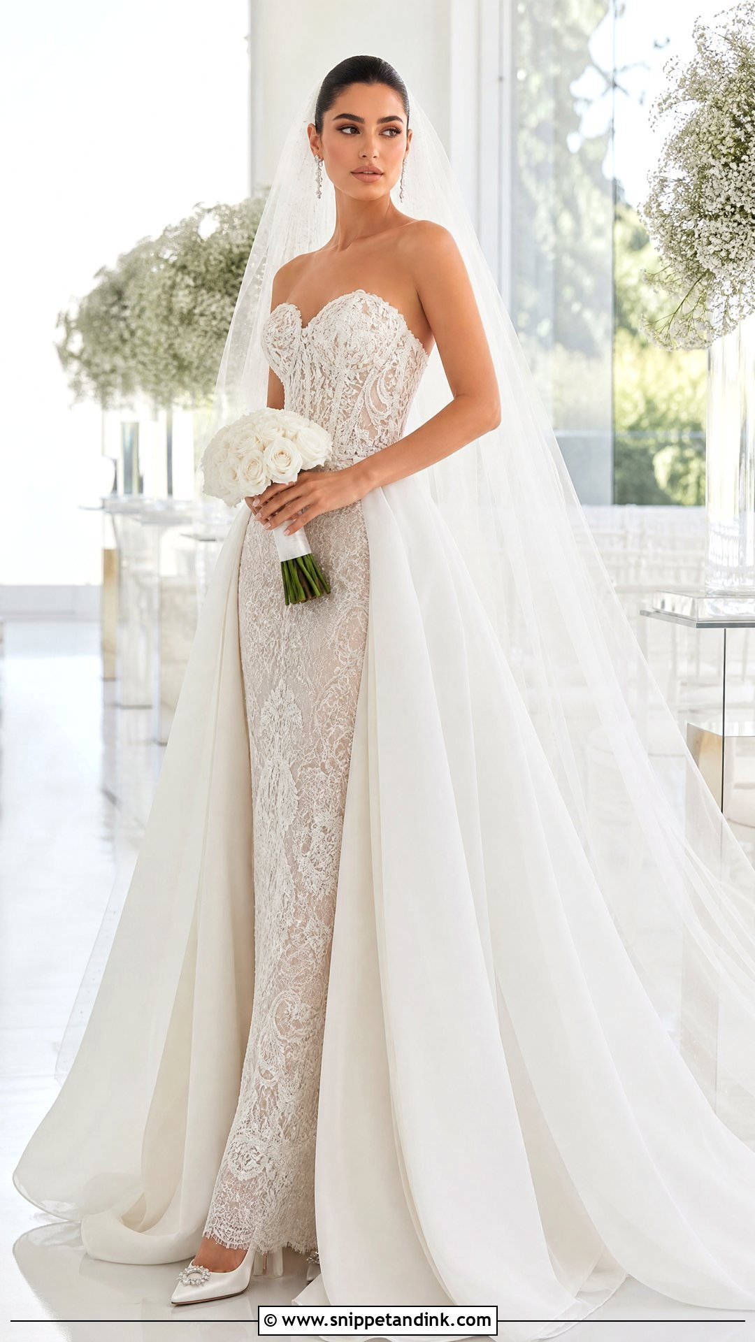 Pallas Couture Gown With Detachable Overskirt - Snippet and Ink - 20 Pallas Couture Bridal Ideas