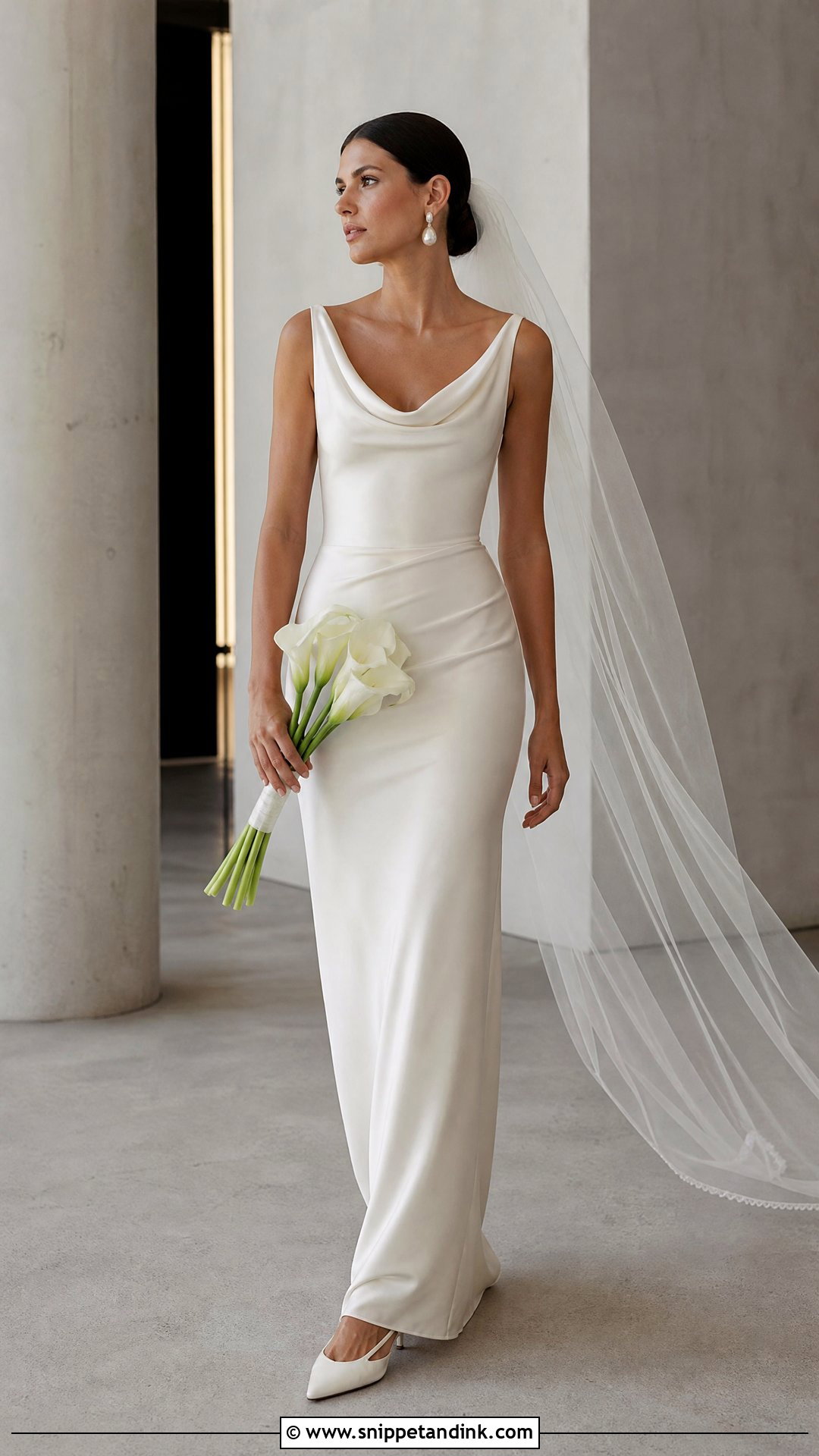 Pallas Couture Minimalist Column Gown - Snippet and Ink - 20 Pallas Couture Bridal Ideas