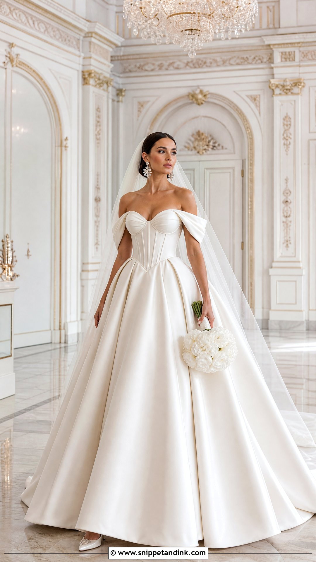 Pallas Couture Off Shoulder Ball Gown - Snippet and Ink - 20 Pallas Couture Bridal Ideas