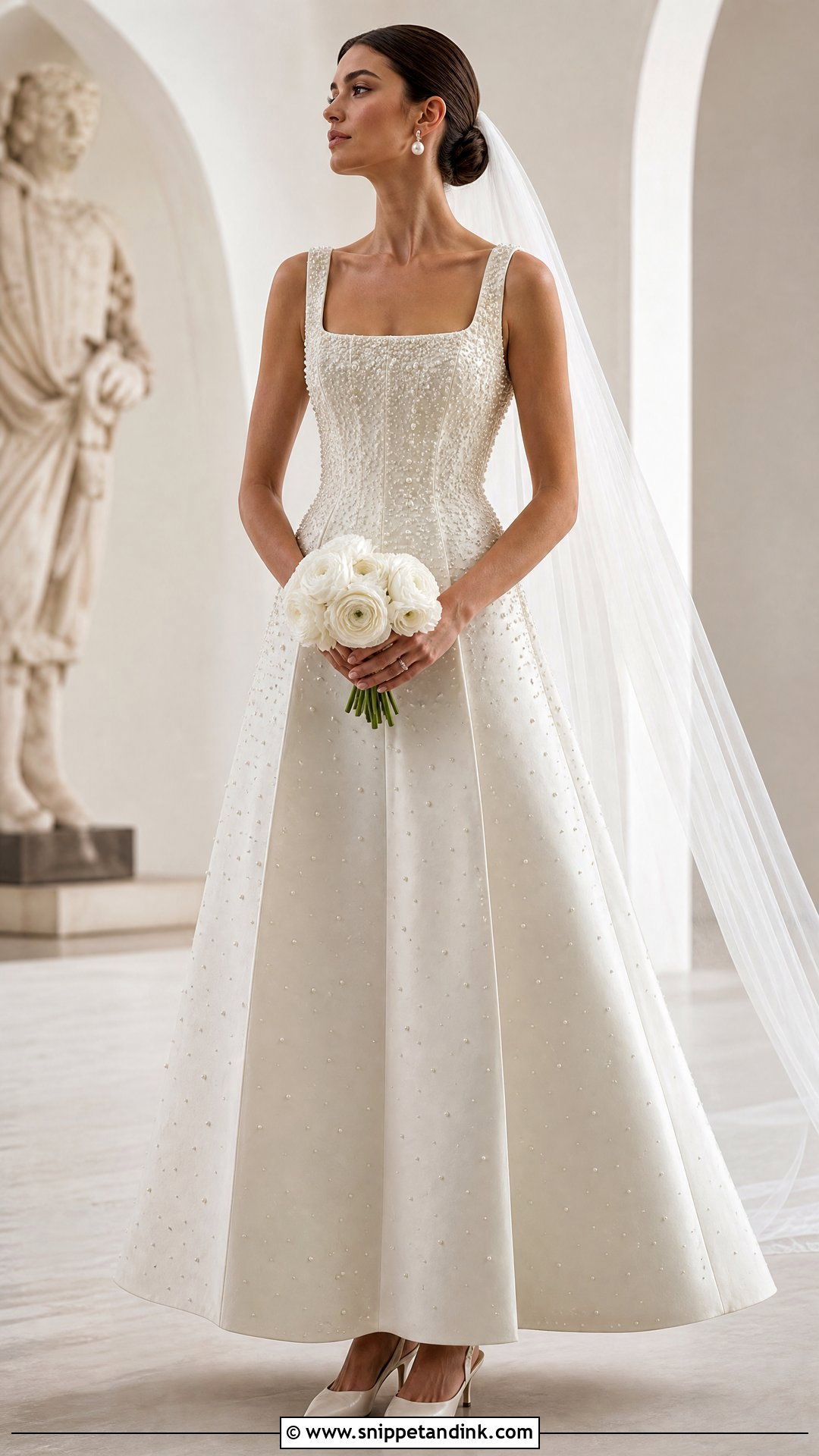 Pallas Couture Pearl Embellished Gown - Snippet and Ink - 20 Pallas Couture Bridal Ideas