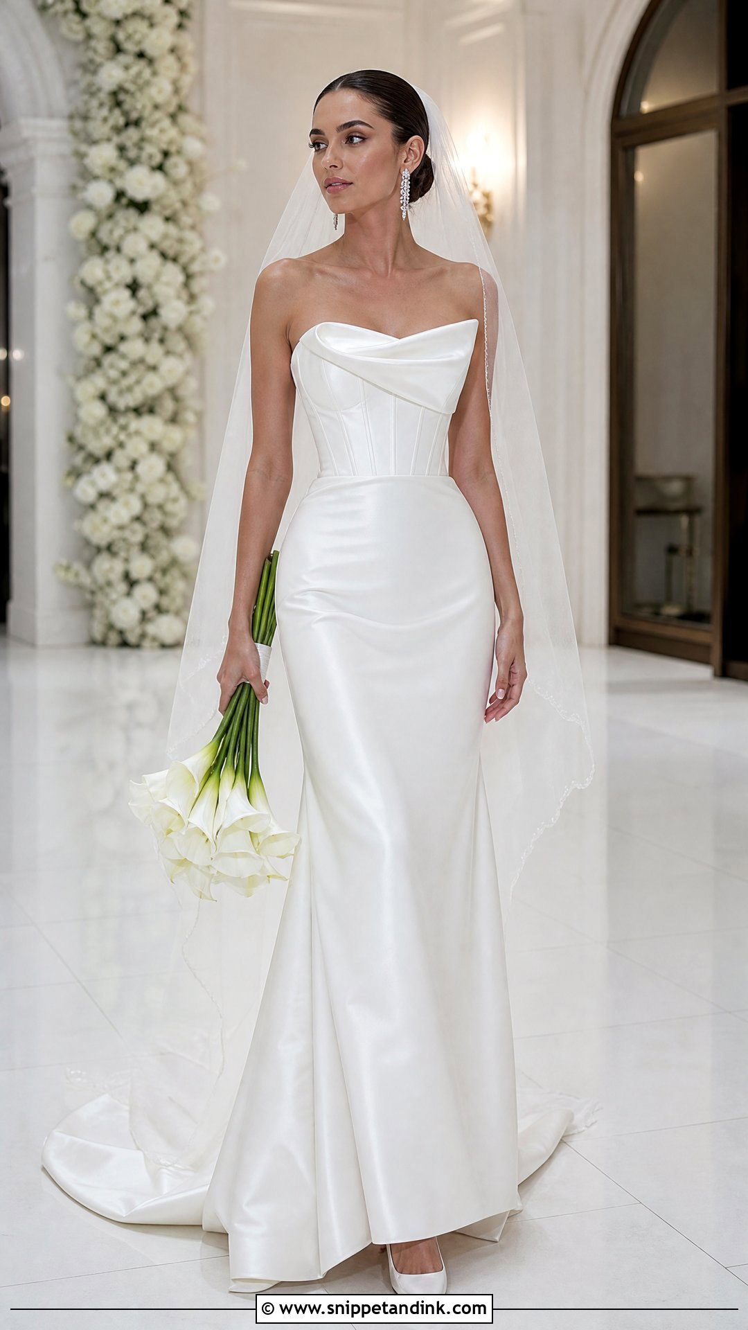 Pallas Couture Strapless Silk Gown - Snippet and Ink - 20 Pallas Couture Bridal Ideas
