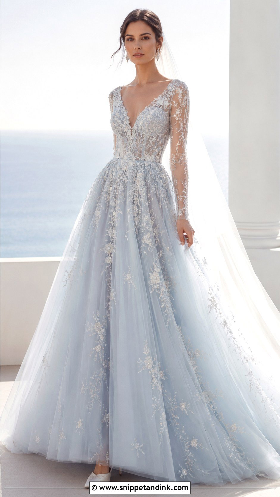 Paolo Sebastian Blue Wedding Dress - Snippet and Ink - 20 Paolo Sebastian Wedding Dress Ideas