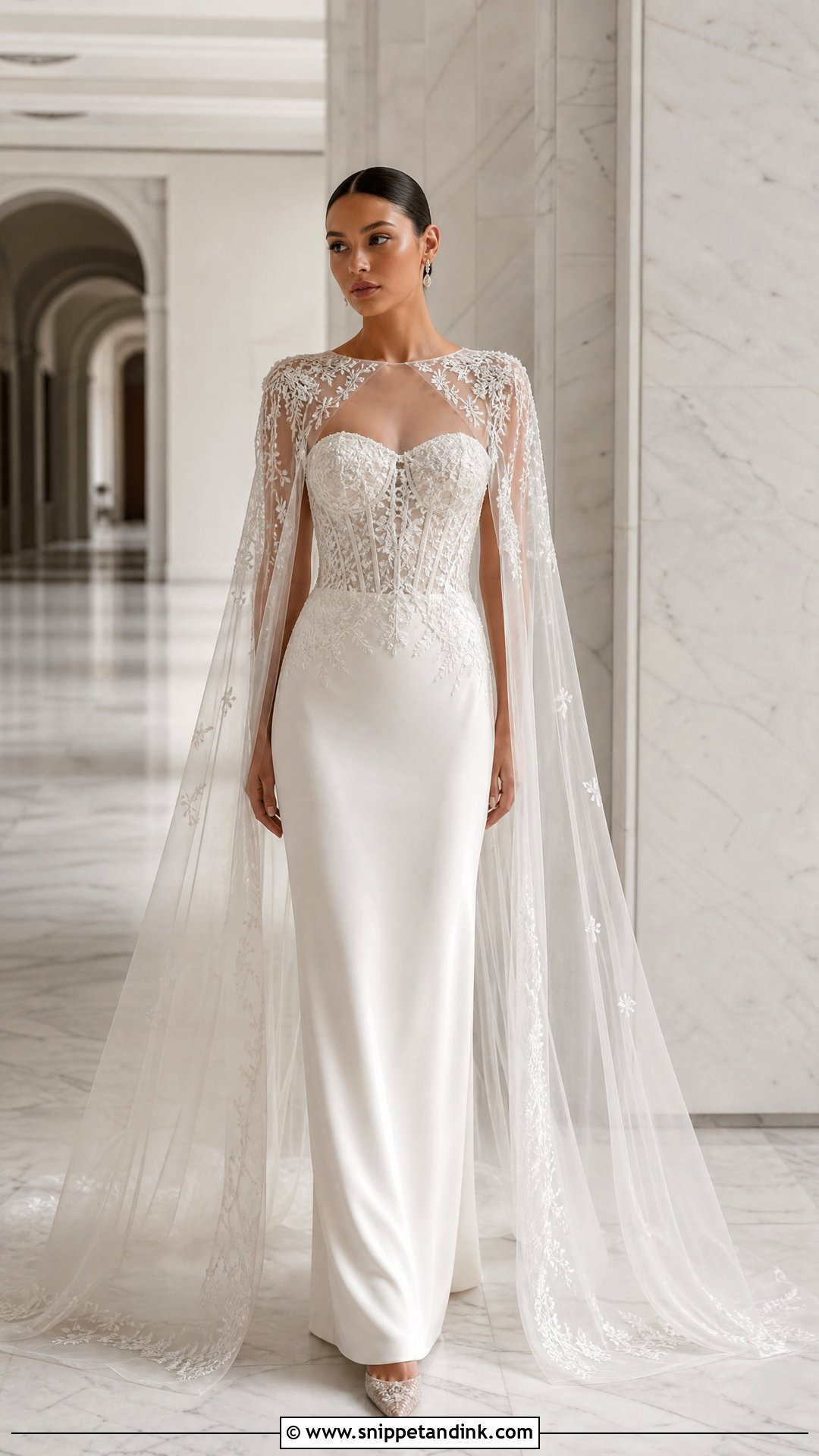 Paolo Sebastian Bridal Cape Veil Gown - Snippet and Ink - 20 Paolo Sebastian Bridal Ideas
