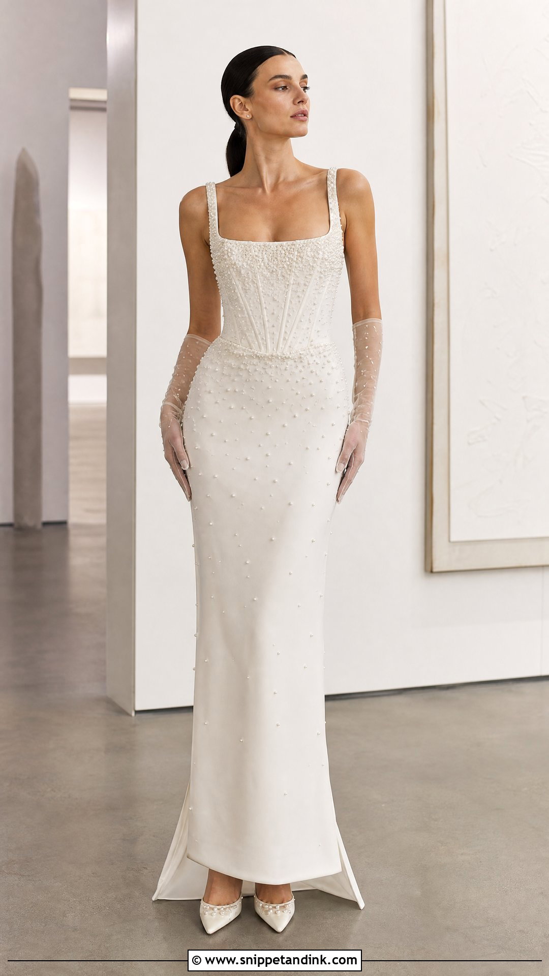 Paolo Sebastian Bridal Pearl Column Gown - Snippet and Ink - 20 Paolo Sebastian Bridal Ideas