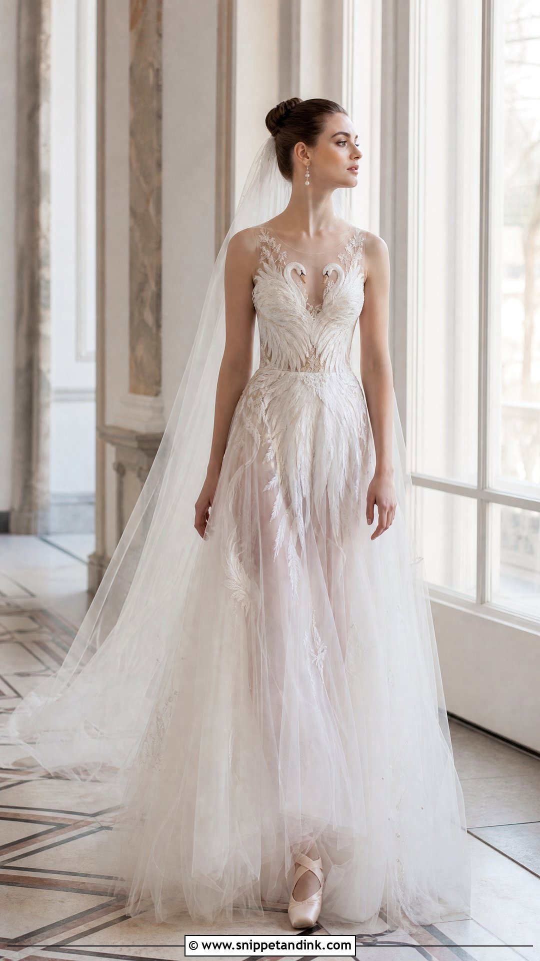 Paolo Sebastian Bridal Swan Embroidered Gown - Snippet and Ink - 20 Paolo Sebastian Bridal Ideas
