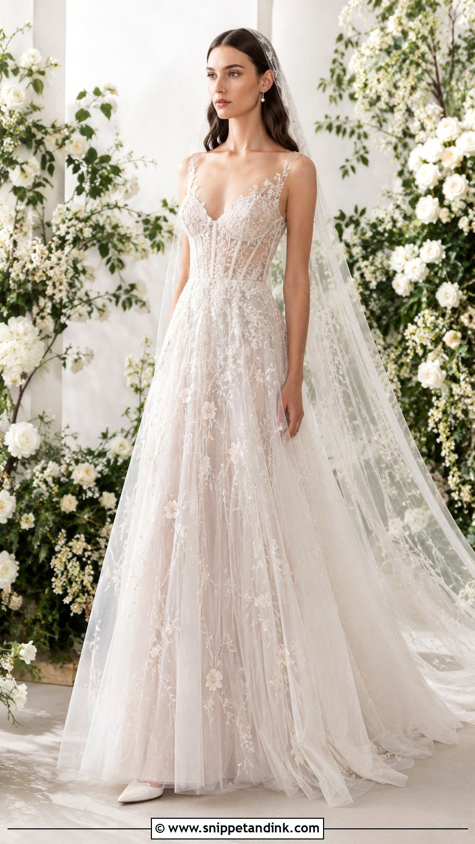 Paolo Sebastian Floral Embroidered Wedding Dress - Snippet and Ink - 20 Paolo Sebastian Wedding Dress Ideas