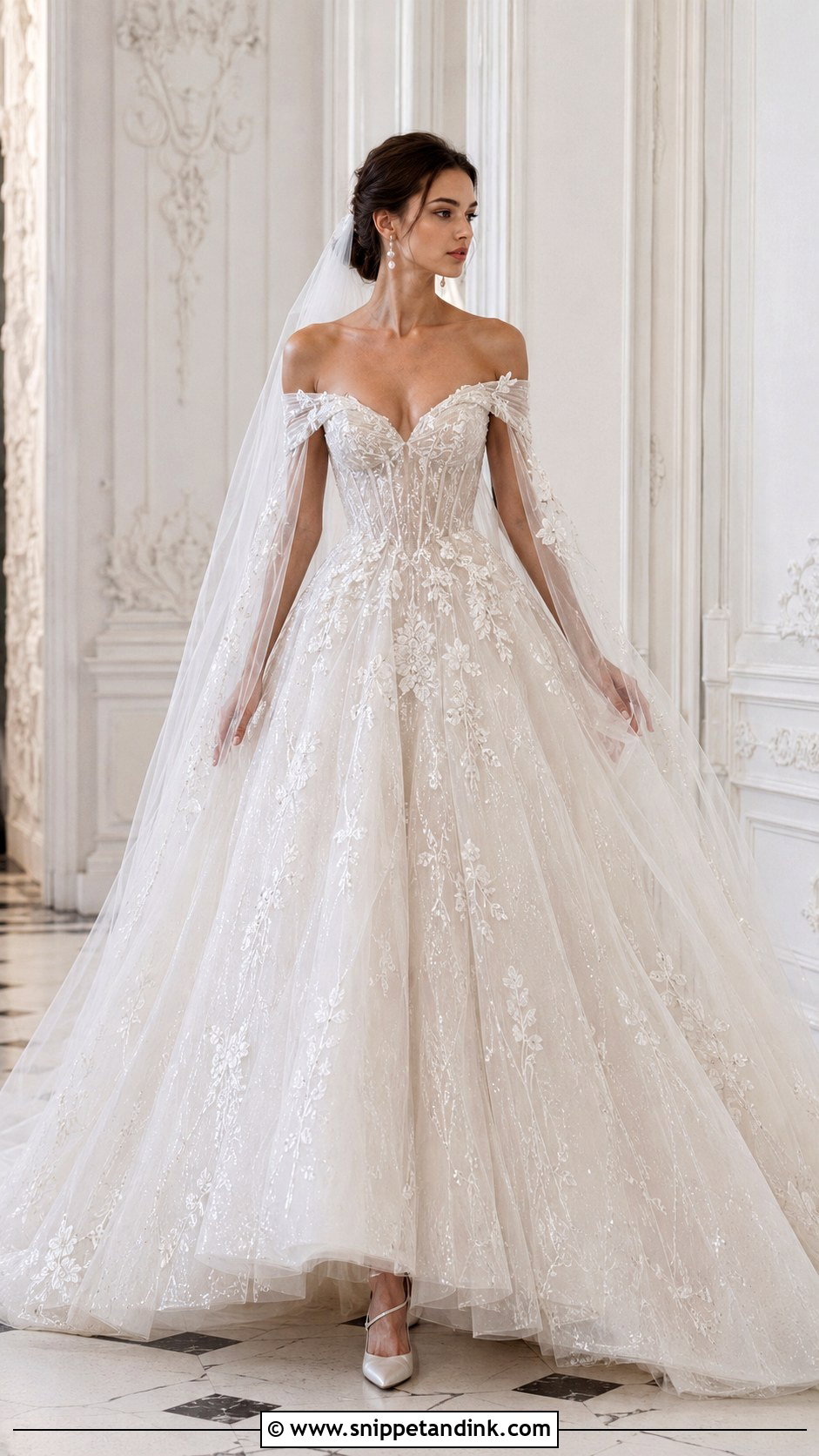 Paolo Sebastian Off Shoulder Wedding Dress - Snippet and Ink - 20 Paolo Sebastian Wedding Dress Ideas