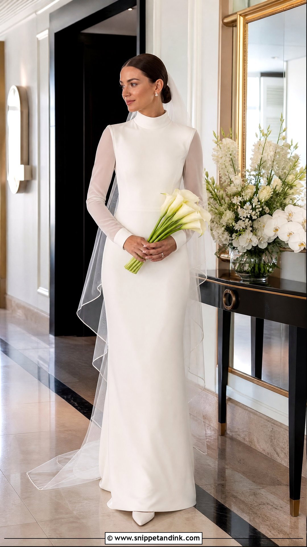 Parent Trap High Neck Wedding Dress - Snippet and Ink - 20 Parent Trap Wedding Dress Ideas
