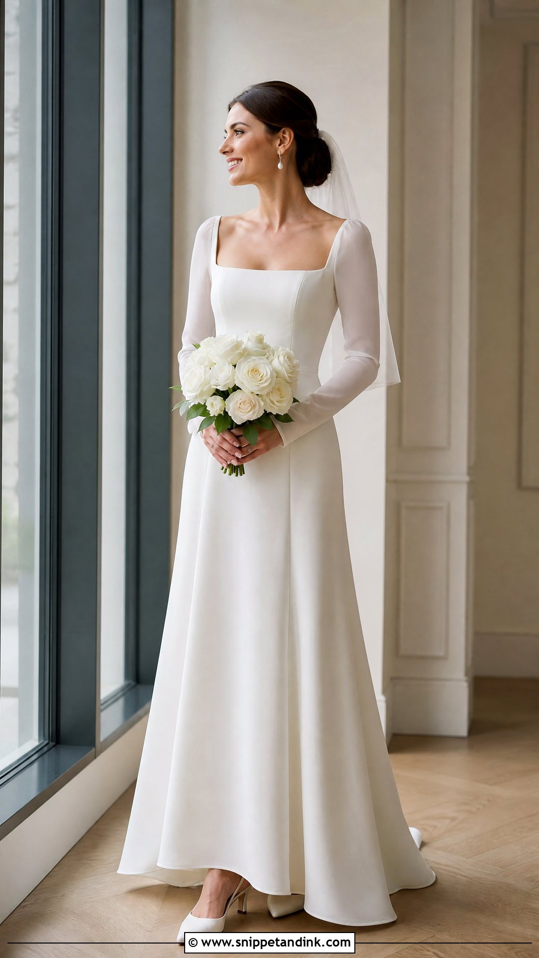Parent Trap Square Neck Wedding Dress - Snippet and Ink - 20 Parent Trap Wedding Dress Ideas