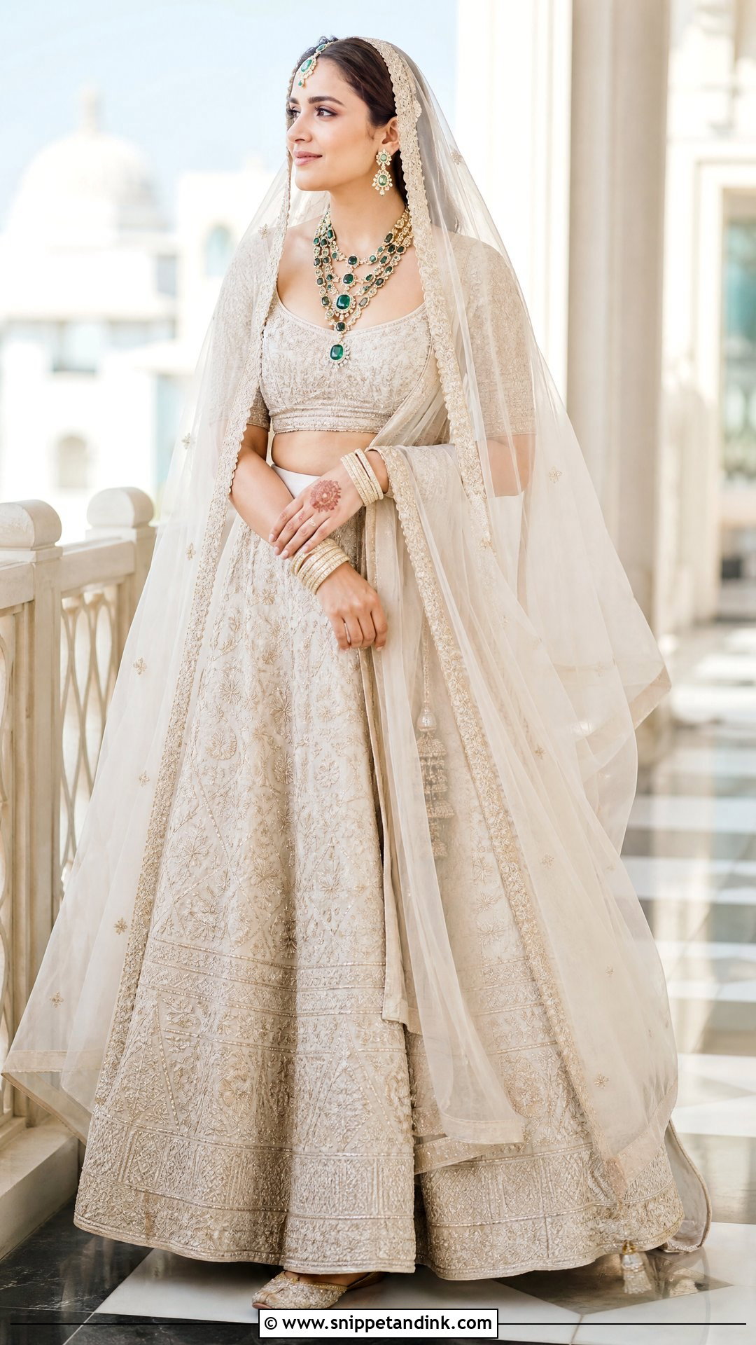 Parineeti Chopra Ivory Wedding Lehenga - Snippet and Ink - 20 Bollywood Celebrity Wedding Outfit Ideas