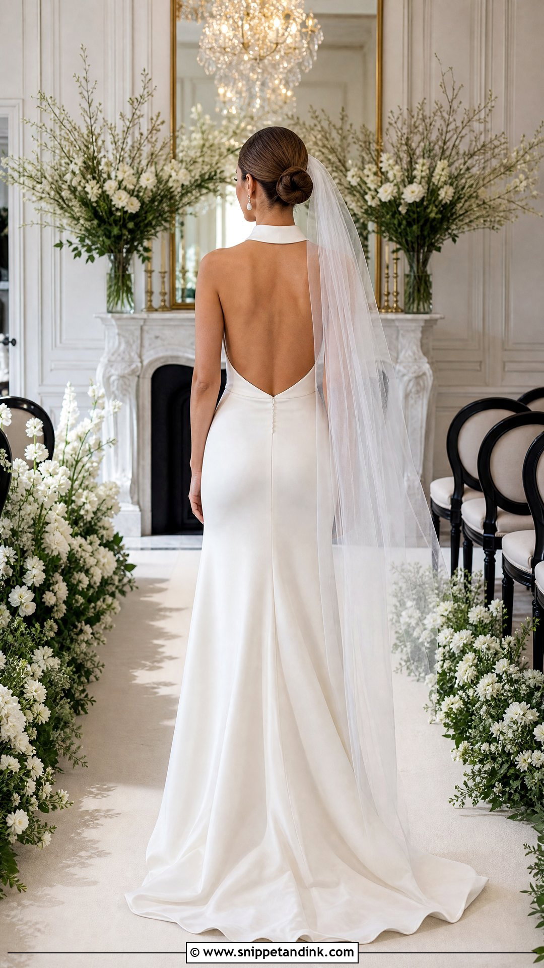 Parisian Backless Silk Wedding Dress - Snippet and Ink - 20 Parisian Wedding Dress Ideas