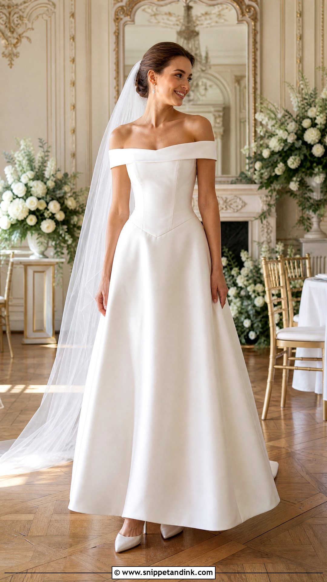 Parisian Basque Waist Wedding Dress - Snippet and Ink - 20 Parisian Wedding Dress Ideas