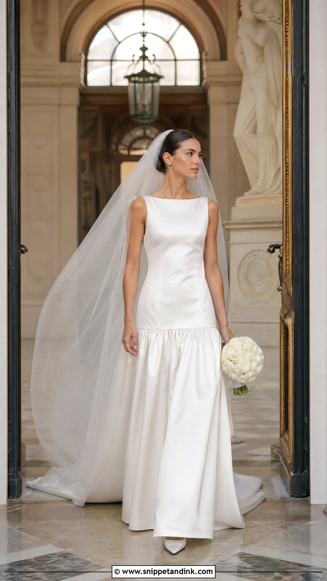 Parisian Drop Waist Wedding Dress - Snippet and Ink - 20 Parisian Wedding Dress Ideas