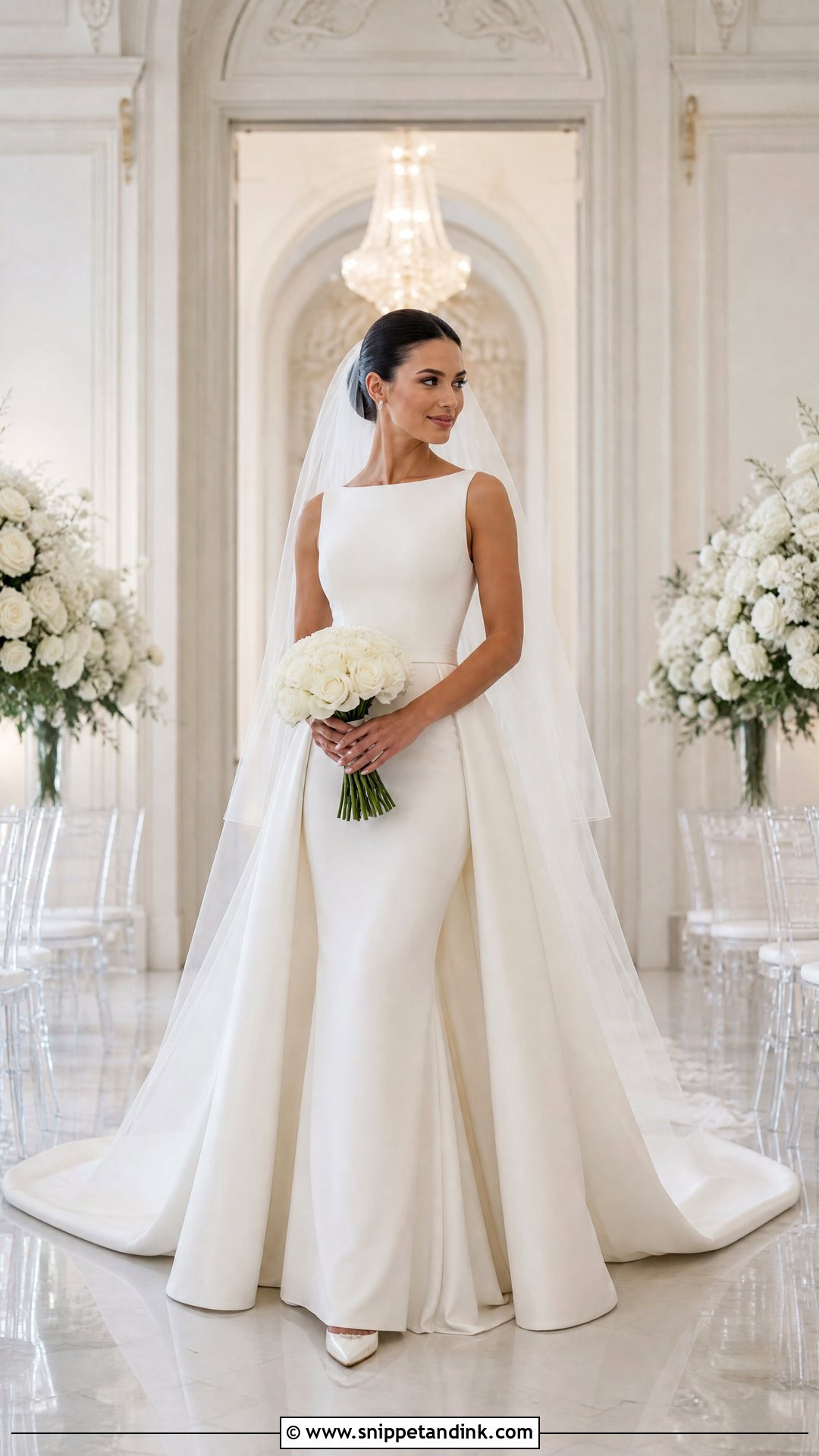 Parisian Wedding Dress With Detachable Train - Snippet and Ink - 20 Parisian Wedding Dress Ideas
