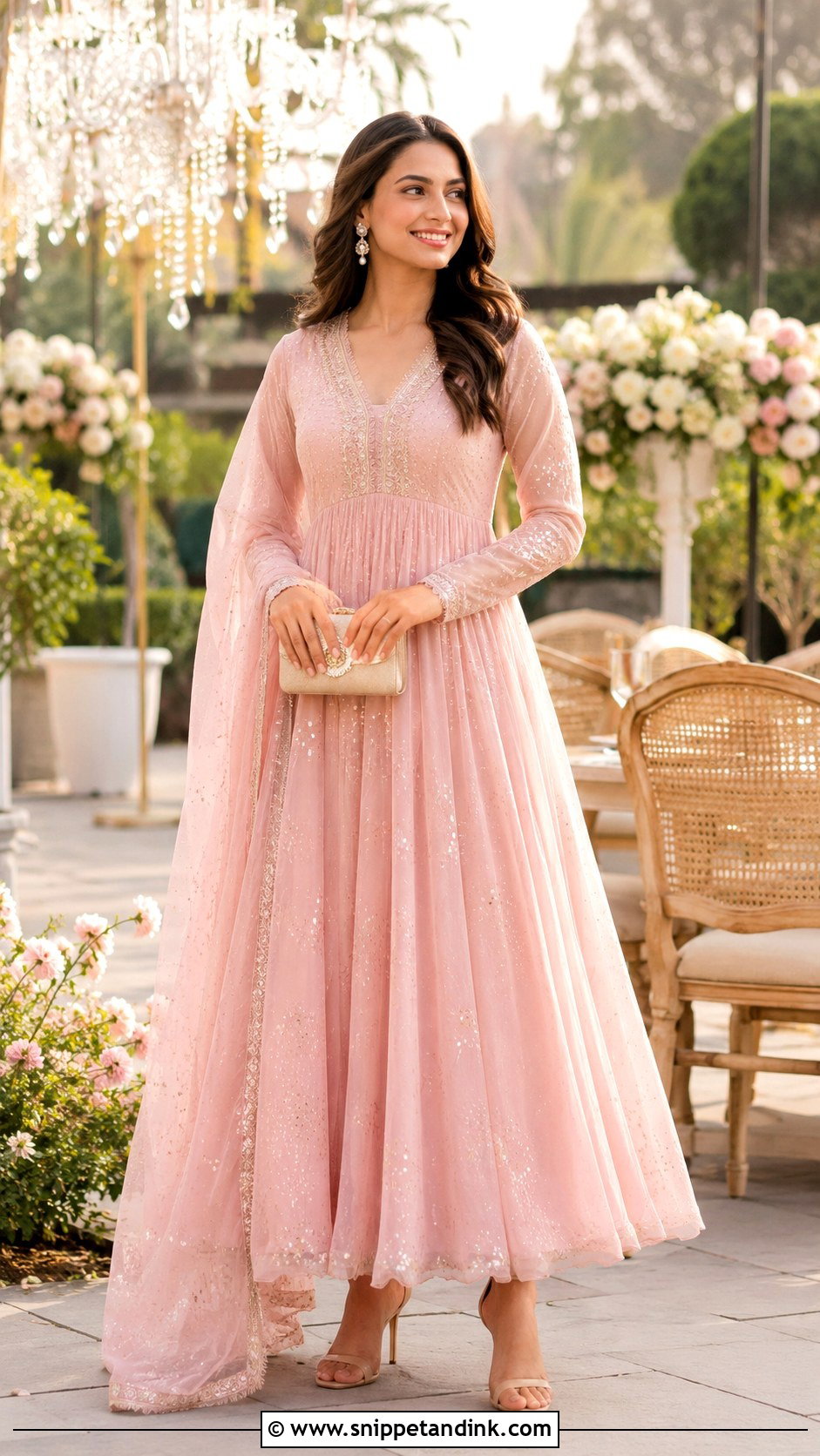 Pastel Anarkali Dress For Wedding Guest - Snippet and Ink - 25 Wedding Anarkali Dress Ideas