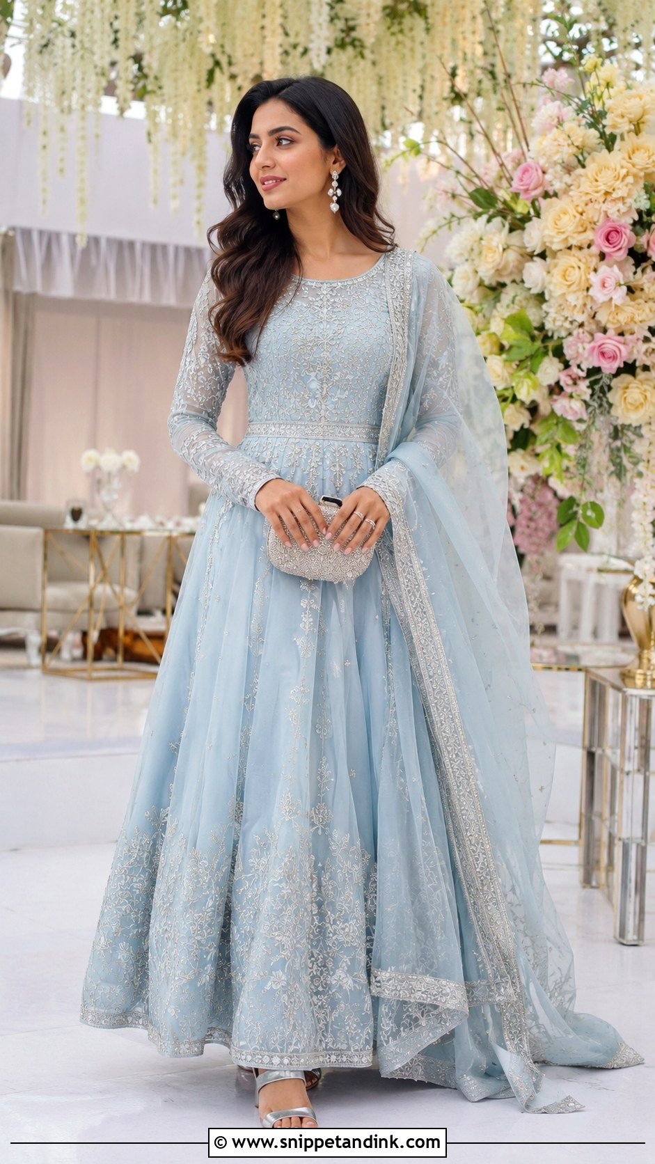 Pastel Anarkali Dress for Ring Ceremony - Snippet and Ink - 20 Dress for Ring Ceremony Ideas