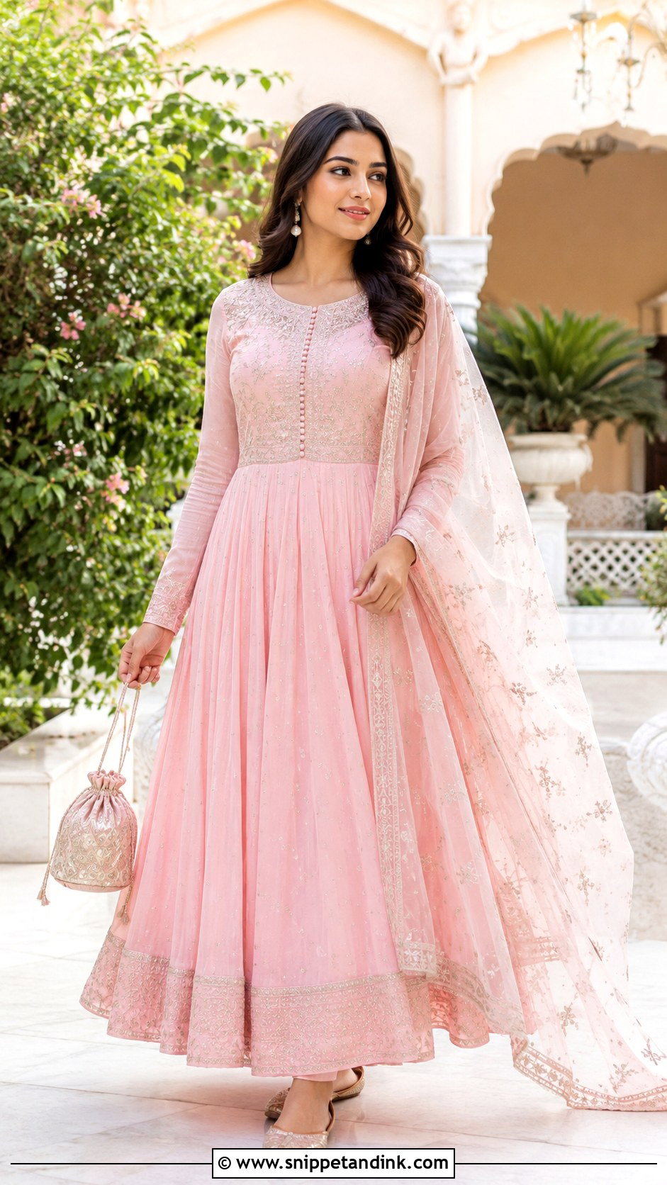 Pastel Anarkali Dress - Snippet and Ink - 20 Aesthetic Indian Dress Ideas