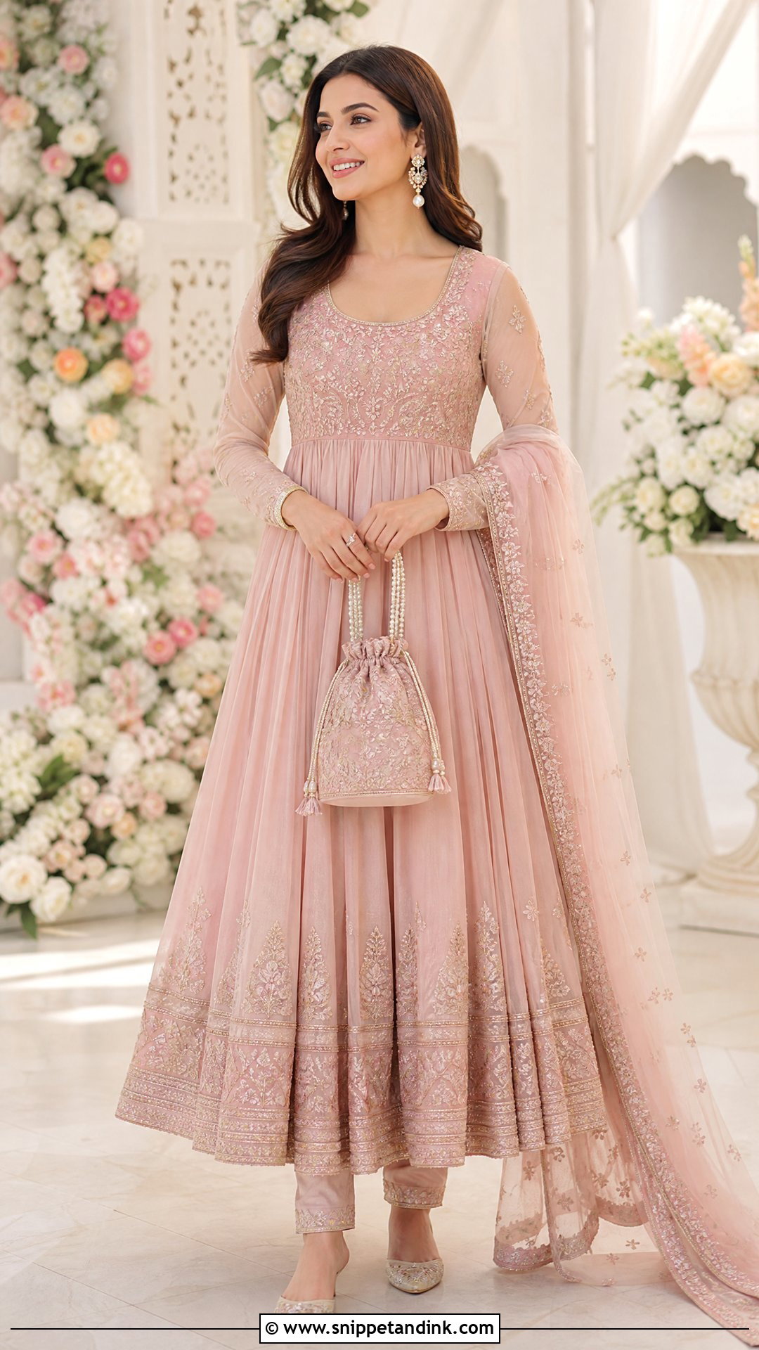 Pastel Anarkali Engagement Outfit - Snippet and Ink - 20 Outfits for Marriage Functions