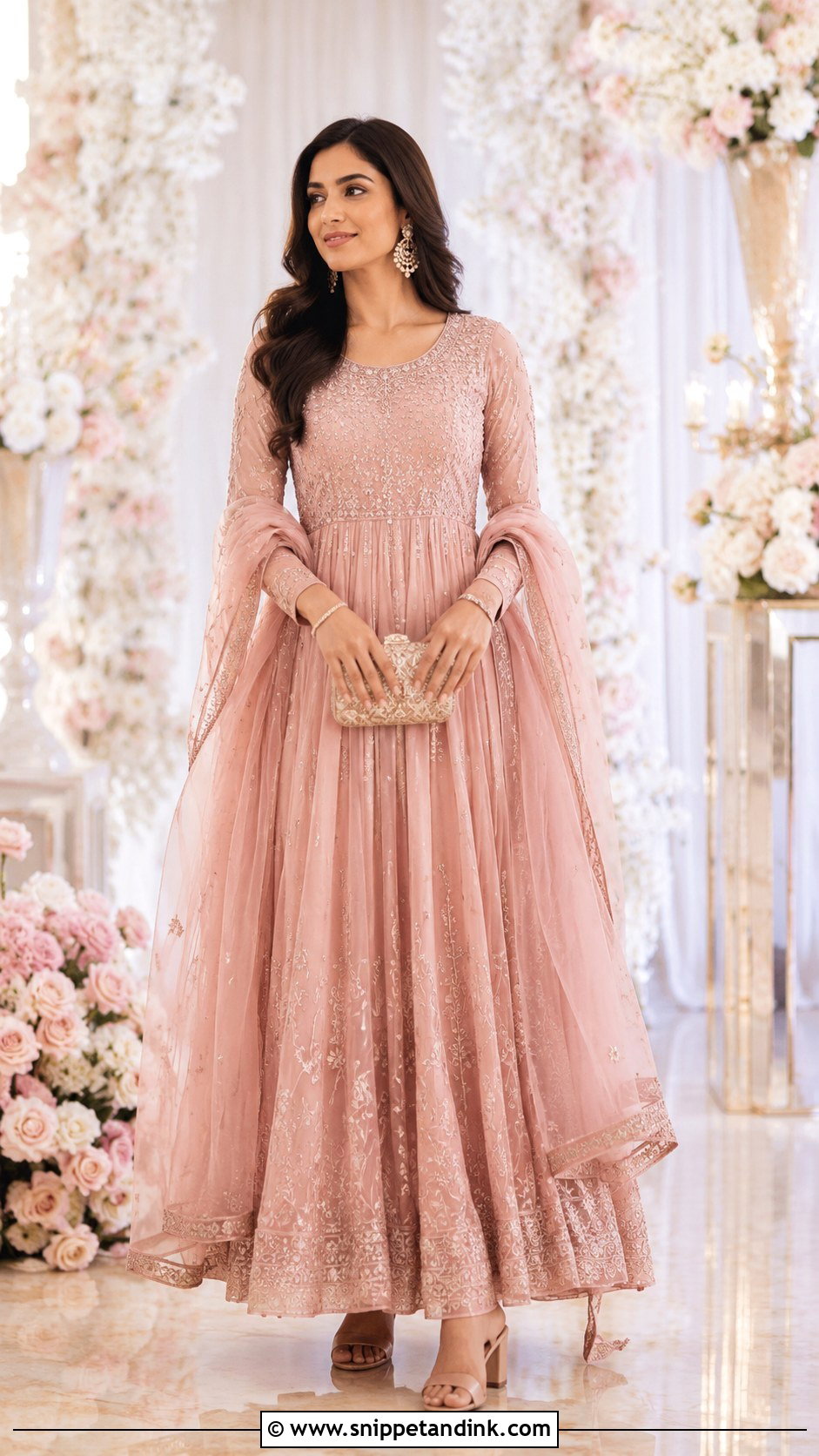 Pastel Anarkali Engagement Outfit - Snippet and Ink - 20 Indian Prewedding Outfit Ideas