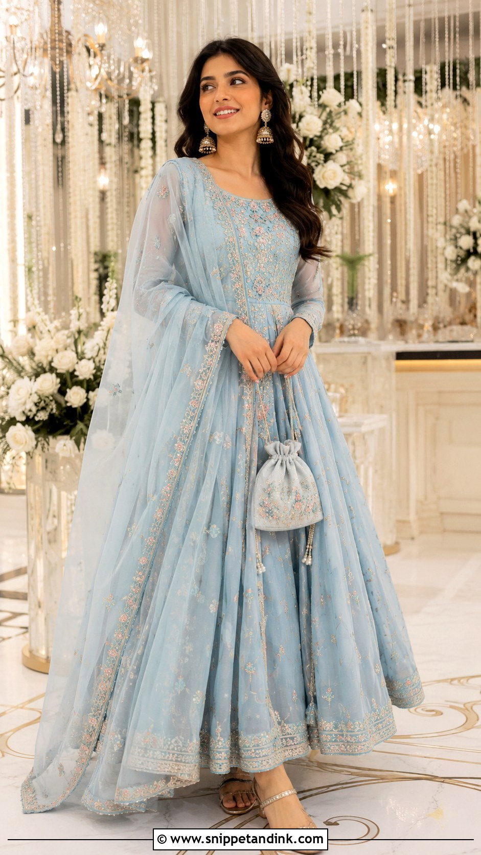 Pastel Anarkali Frock For Wedding - Snippet and Ink - 25 Party Frocks for Women Wedding Ideas