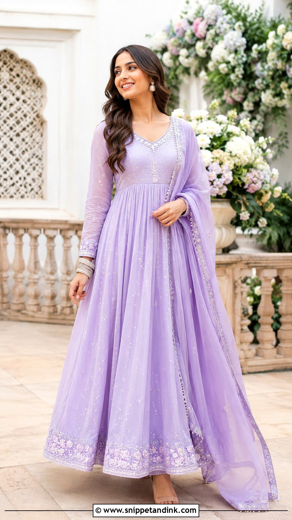 Pastel Anarkali Gown With Dupatta - Snippet and Ink - 25 Anarkali Gown with Dupatta Ideas