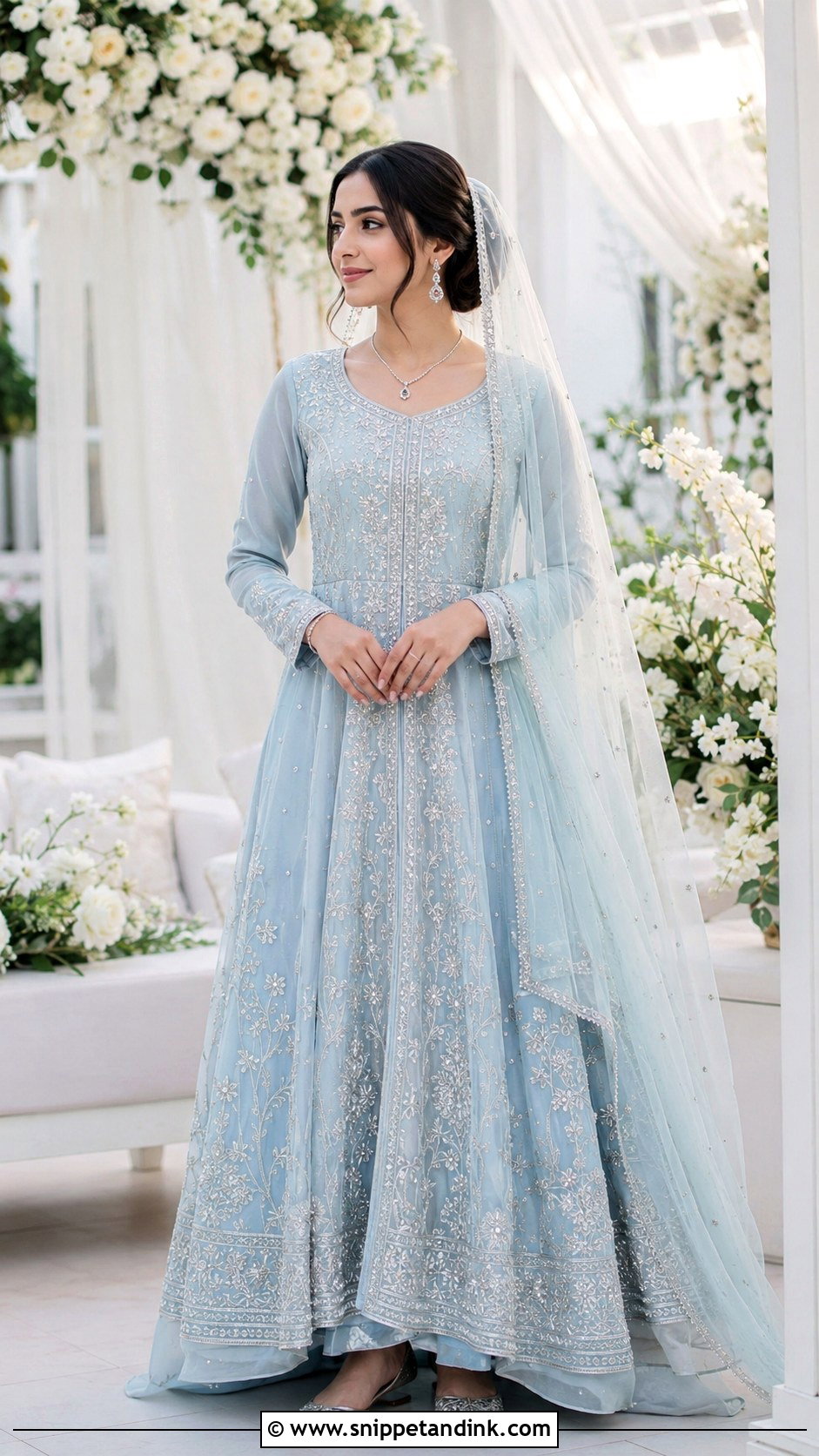 Pastel Blue Afghani Wedding Dress - Snippet and Ink - 20 Afghani Wedding Dress Ideas