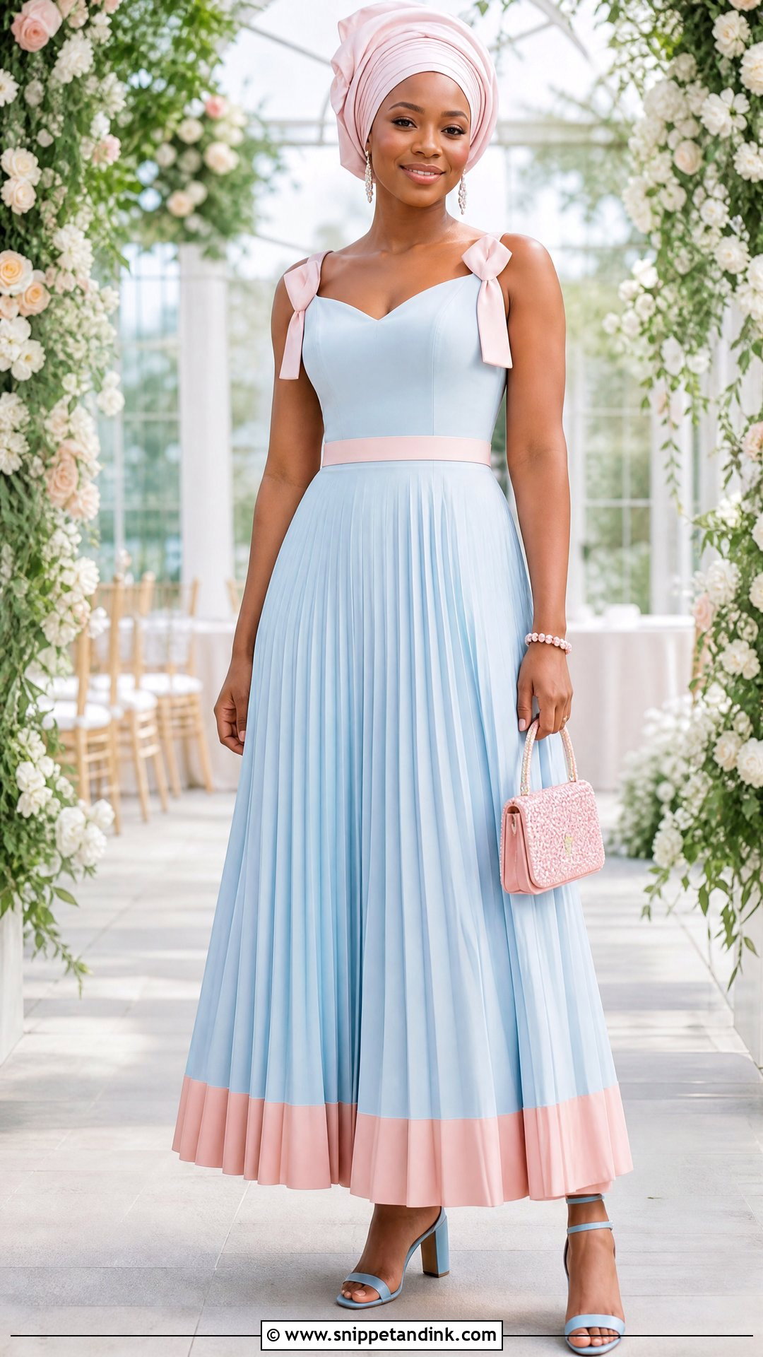 Pastel Blue And Blush Pedi Dress - Snippet and Ink - 20 Pedi Traditional Attire African Weddings Ideas