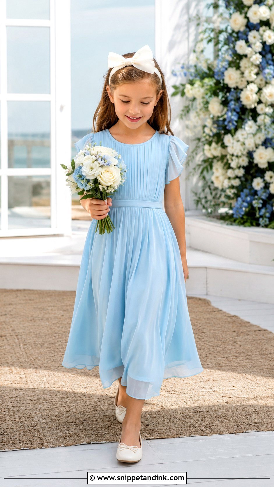 Pastel Blue Flower Girl Dress - Snippet and Ink - 25 Wedding Dress for Girls Ideas