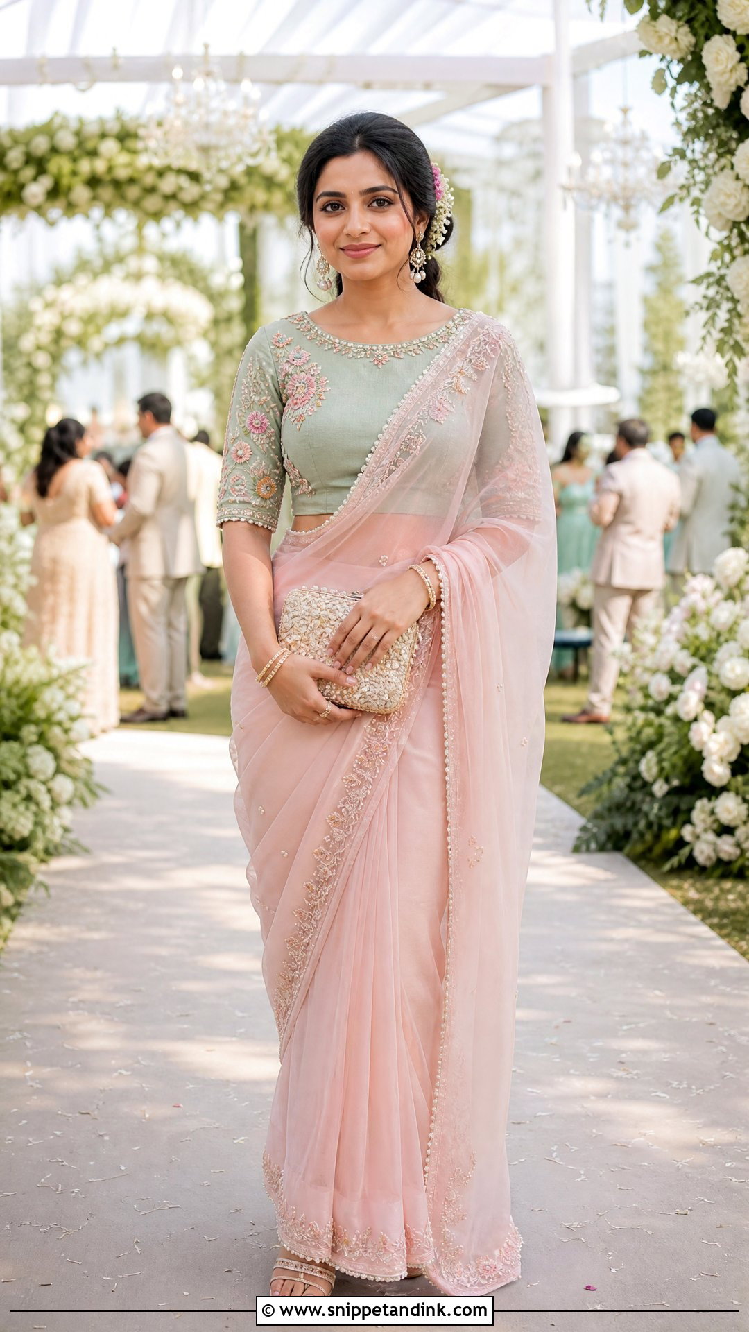 Pastel Bridal Blouse Maggam Work Design - Snippet and Ink - 20 Latest Bridal Blouse Maggam Work Designs