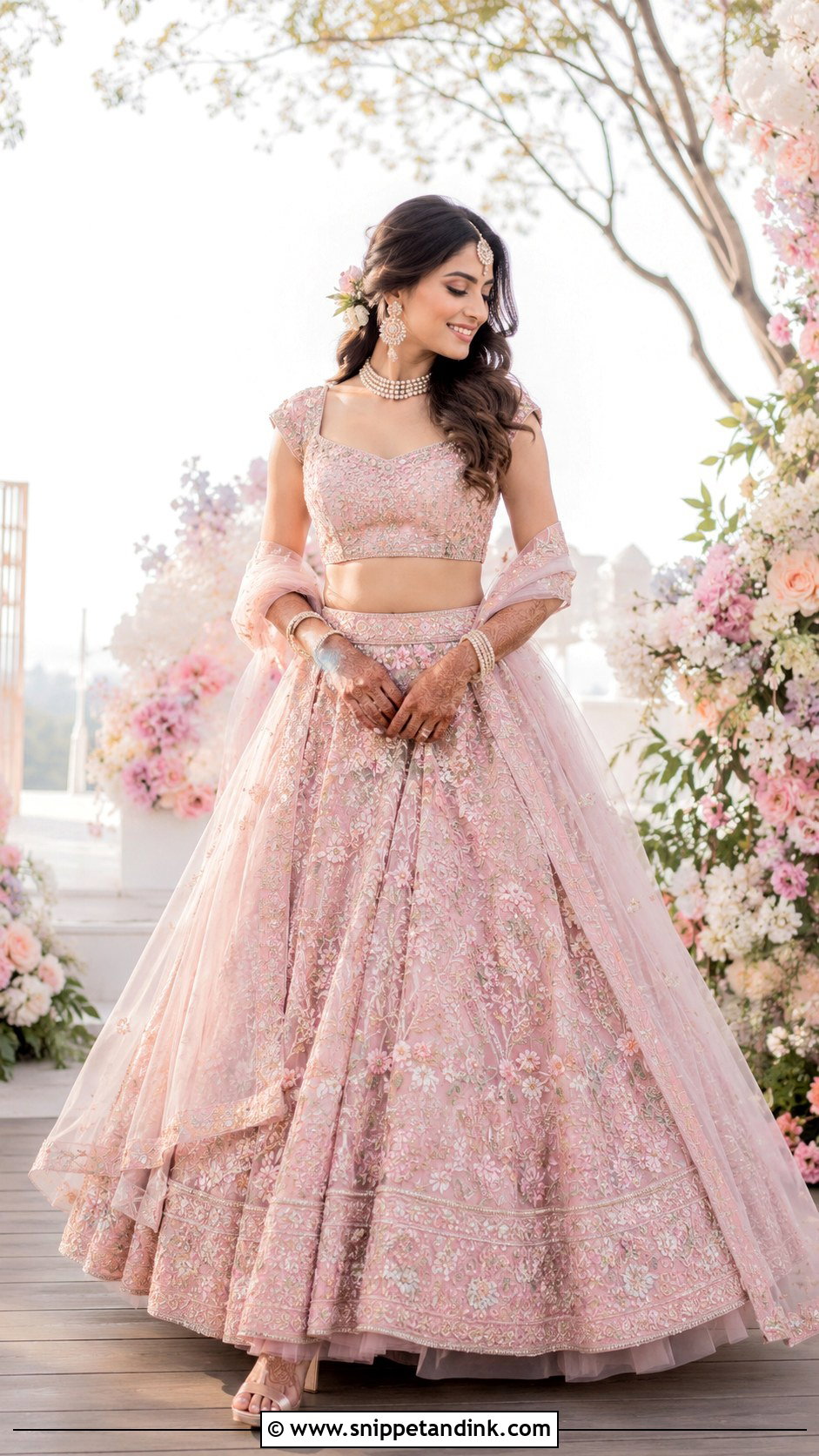 Pastel Bridal Lehenga - Snippet and Ink - 25 Bride Traditional Outfit Ideas