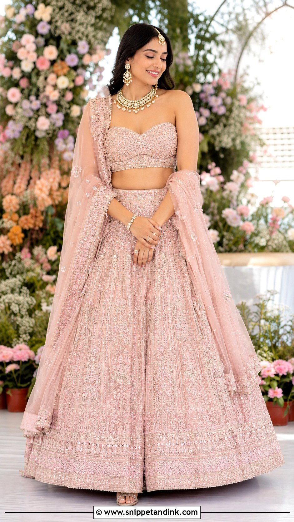 Pastel Bridal Lehenga Look - Snippet and Ink - 25 New Indian Bride Look Ideas