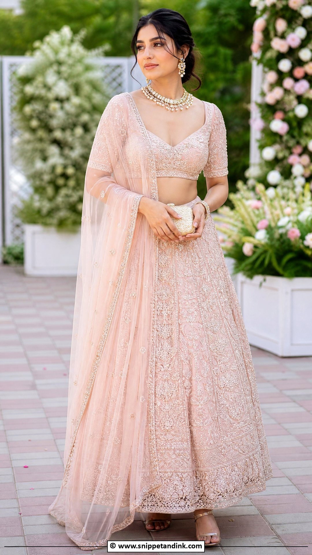 Pastel Bridal Lehenga Outfit - Snippet and Ink - 35 Indian Wedding Dress Ideas