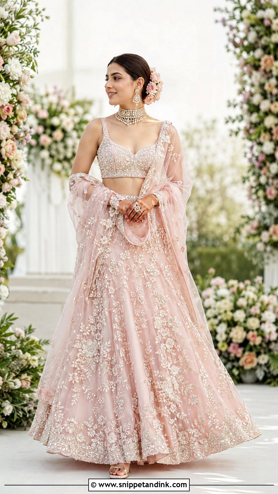 Pastel Bridal Lehenga for Indian Marriage - Snippet and Ink - 20 Indian Marriage Dress Ideas