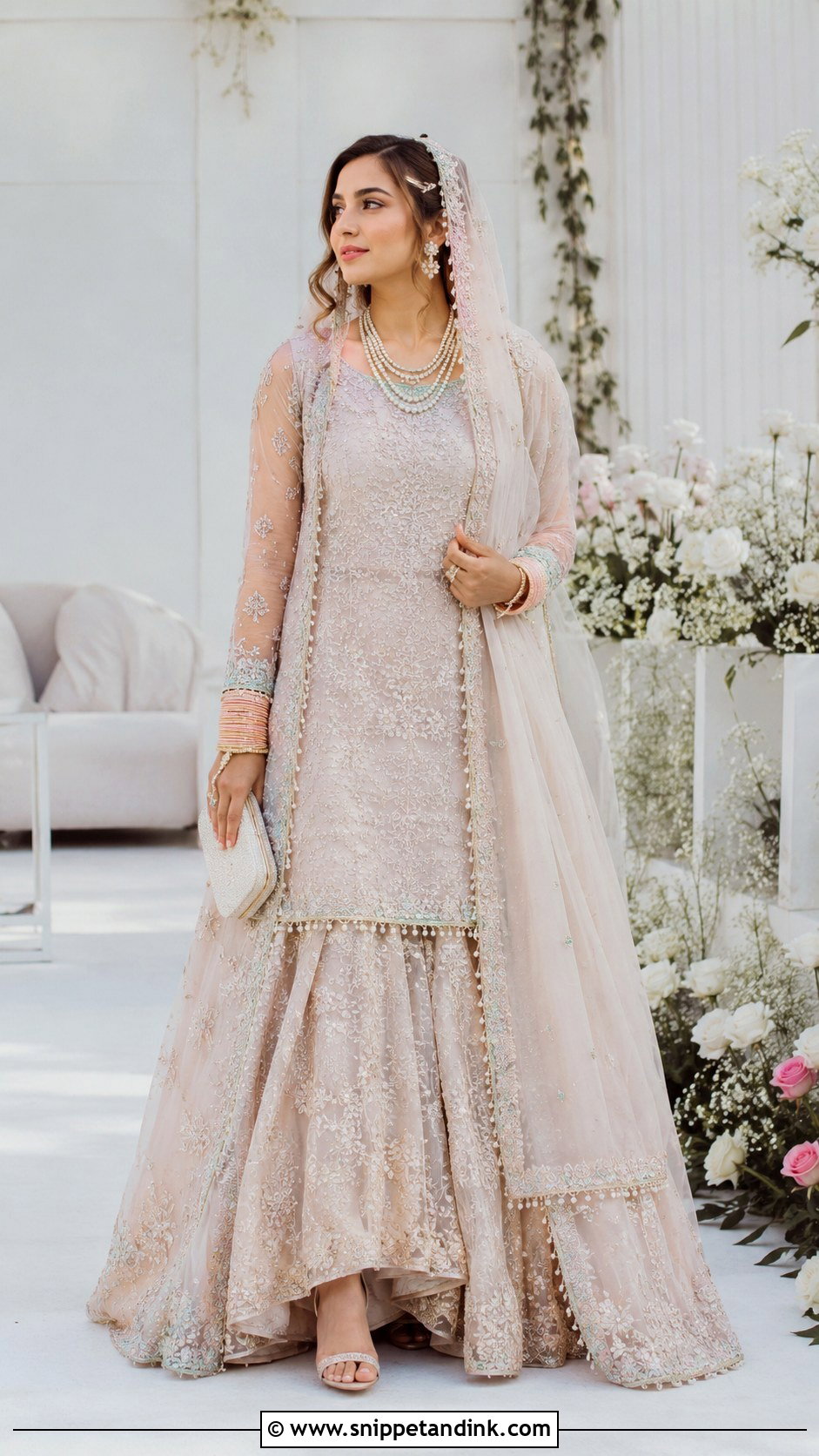 Pastel Bridal Nikah Dress - Snippet and Ink - 25 Nikah Dress Pakistani Brides Ideas