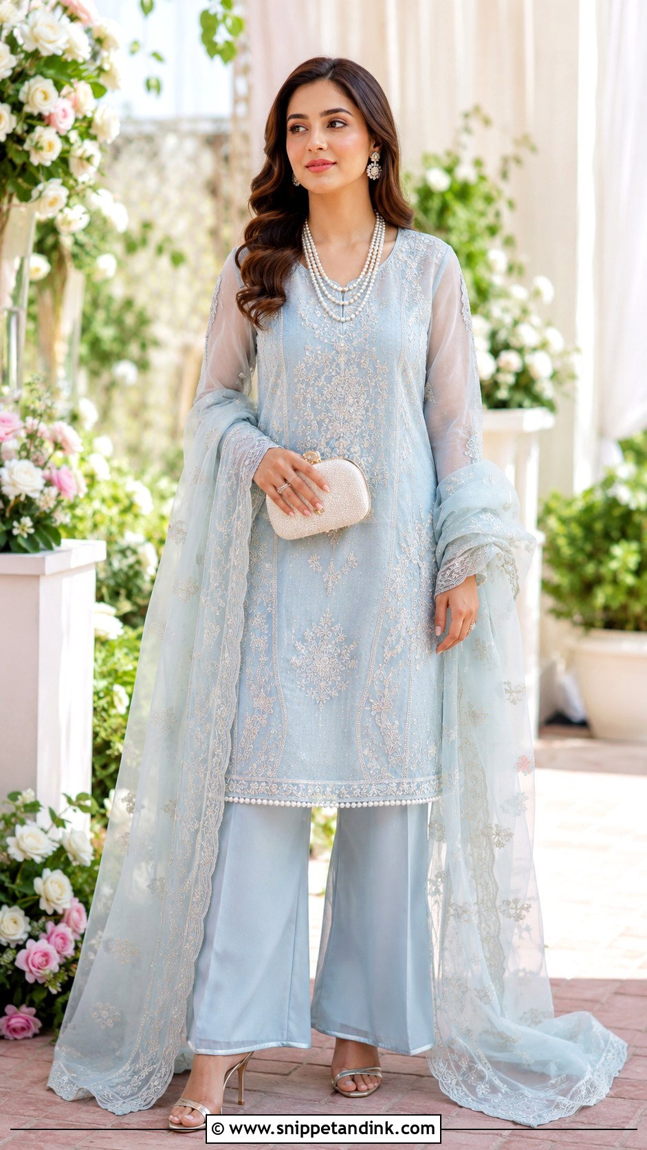 Pastel Bridal Organza Salwar Suit - Snippet and Ink - 25 Bridal Salwar Suits Wedding