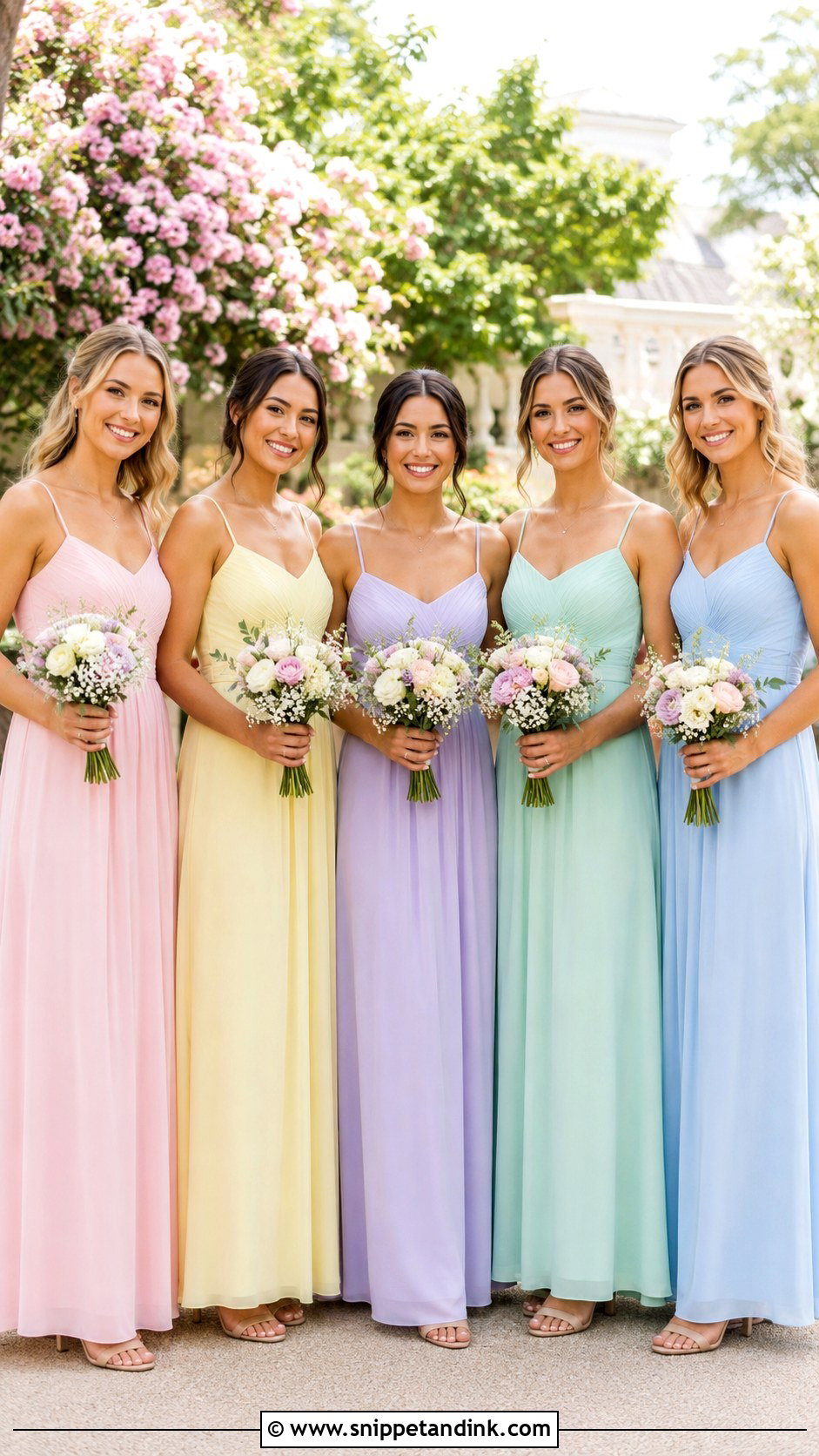Pastel Bridesmaid Dress Outfit - Snippet and Ink - 25 Bridal Party Outfits