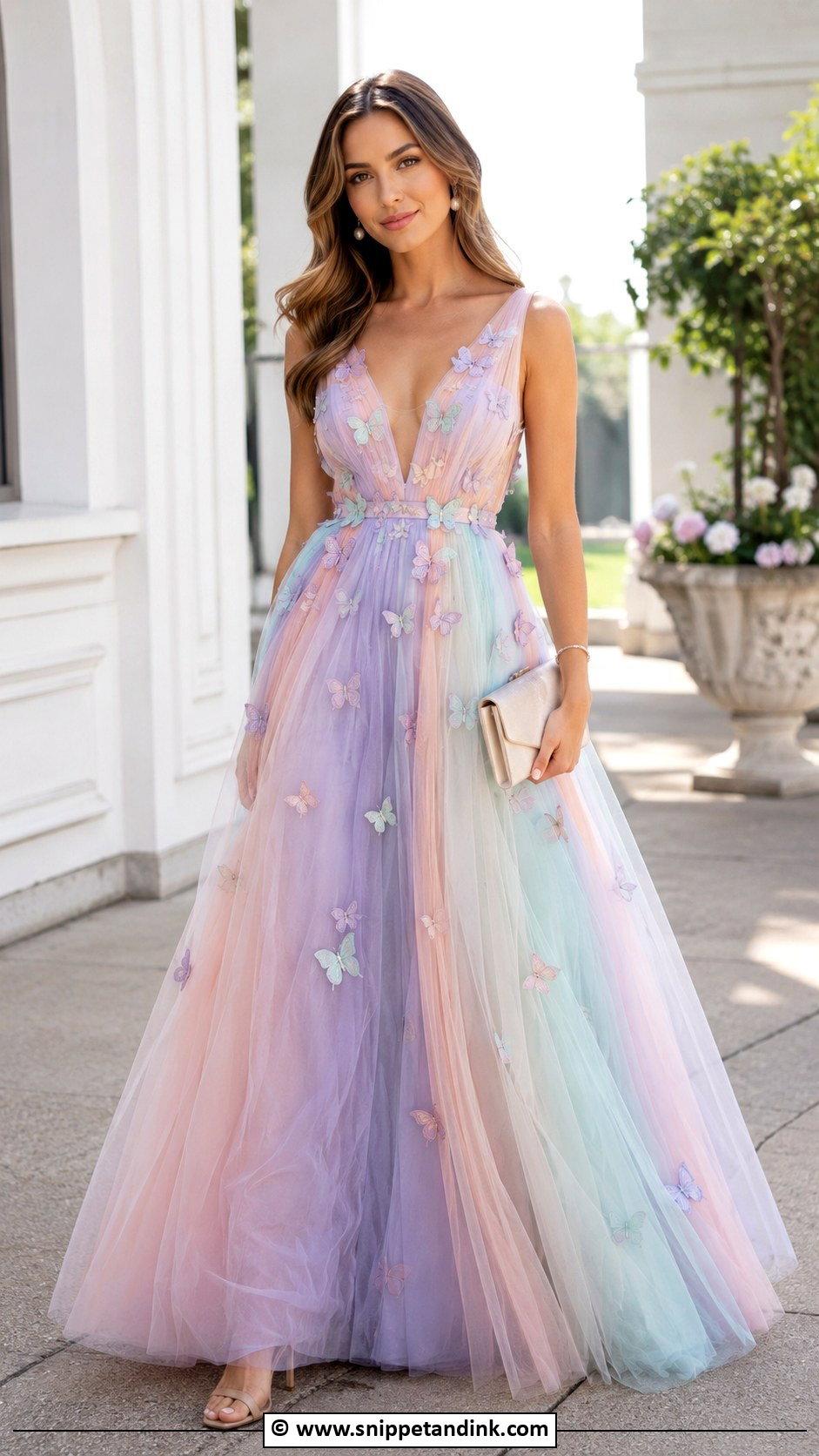 Pastel Butterfly Gown - Snippet and Ink - 30 Butterfly Gown Ideas