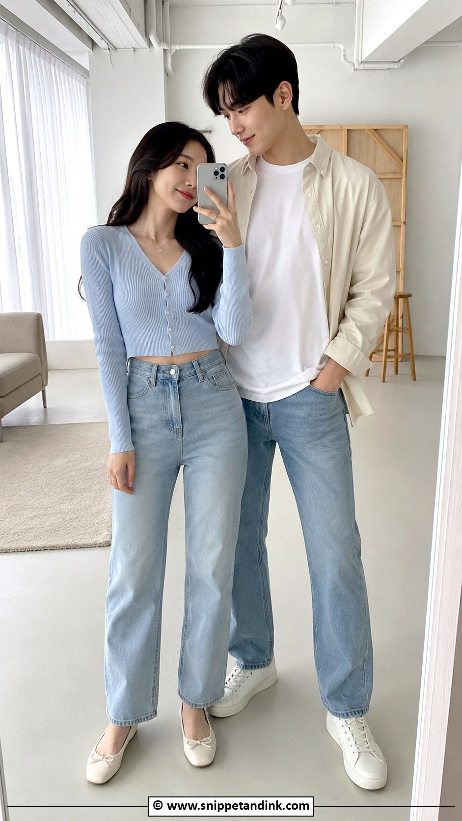 Pastel Cardigan And Jeans Prewedding Outfit - Snippet and Ink - 30 Casual Prewedding Outfit Ideas